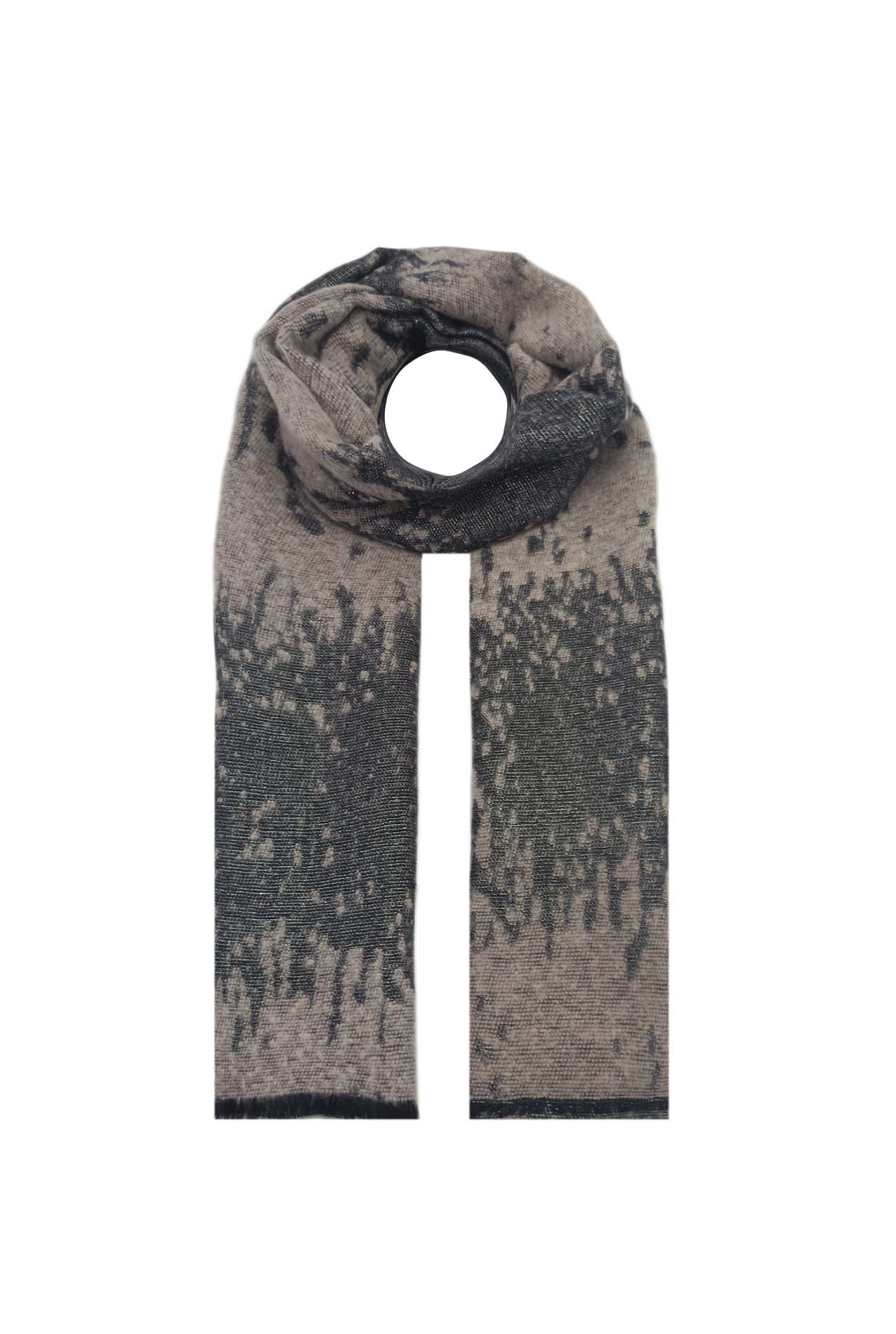 AB18125-199 Viscose Scarf with Mottled Paint Design