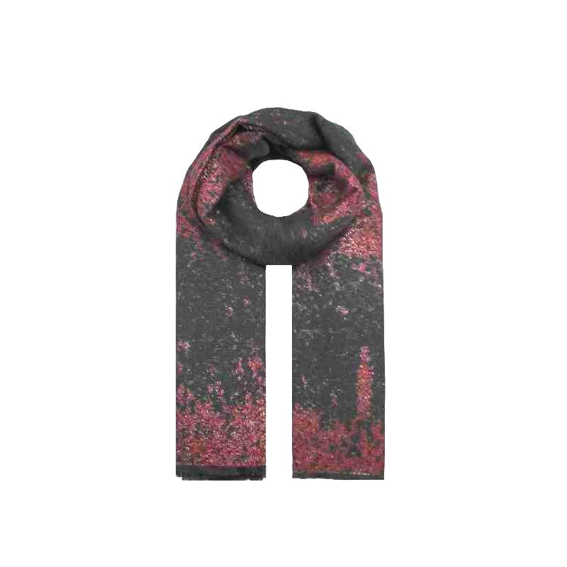 AB18125-199 Viscose Scarf with Mottled Paint Design