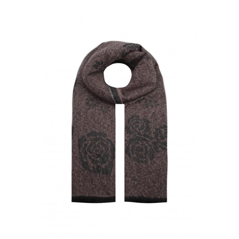 AB18125-311 Viscose Scarf with Rose Flower Design