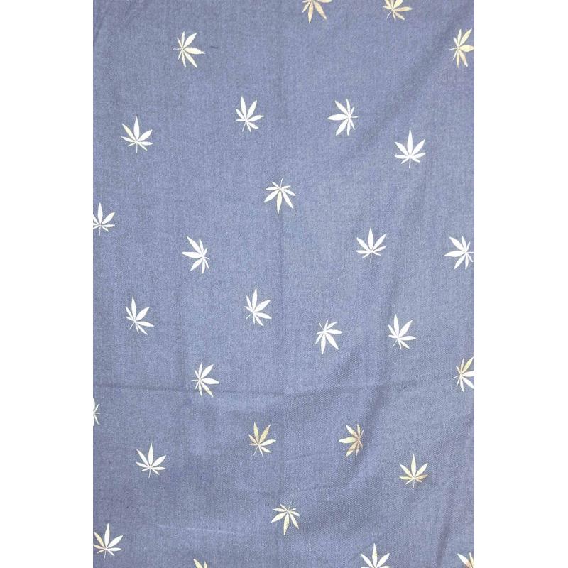 AB18145-100 Wool Blend Scarf with Silver Maple Leaf Design