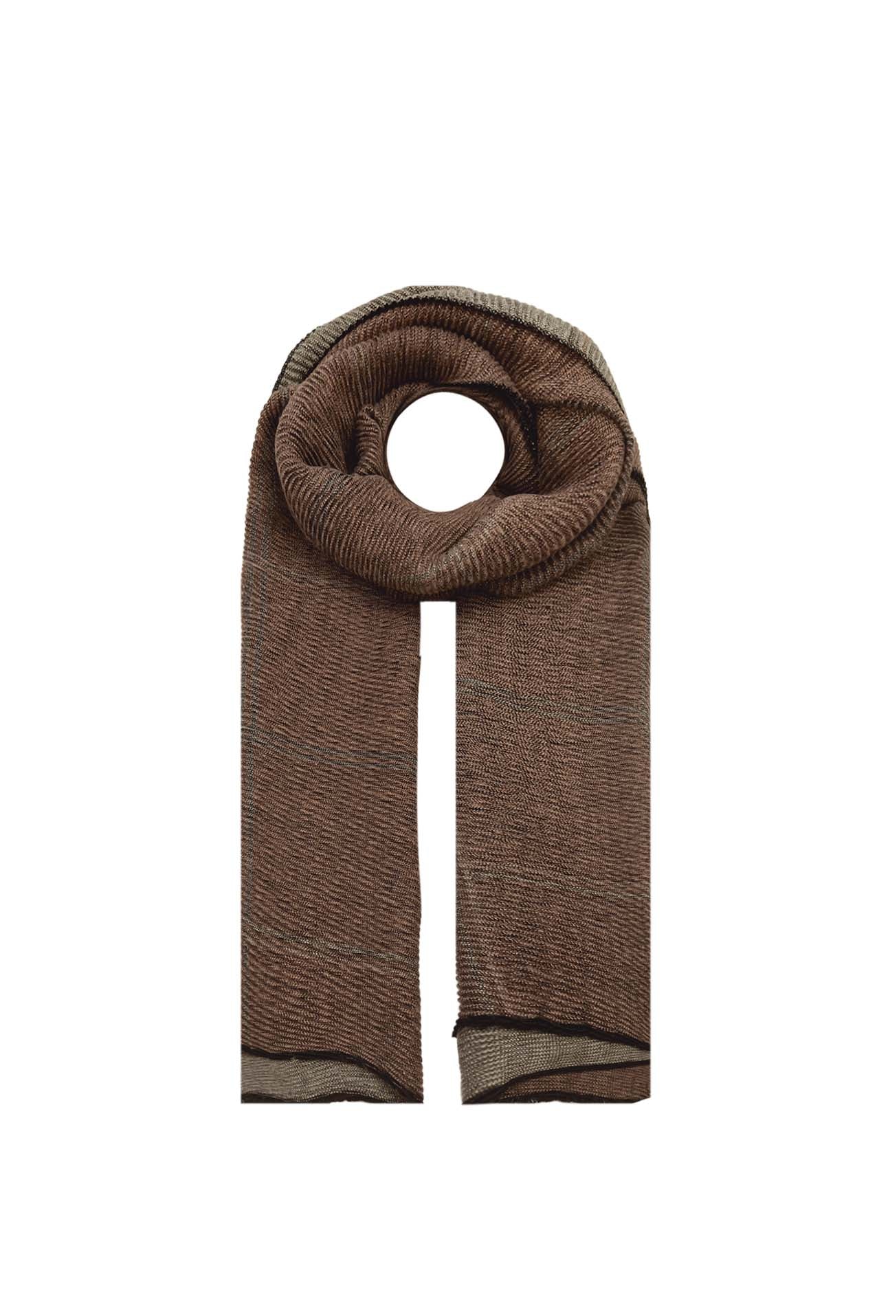 AB18160-297 Wool Blend Scarf with Large Check Pattern