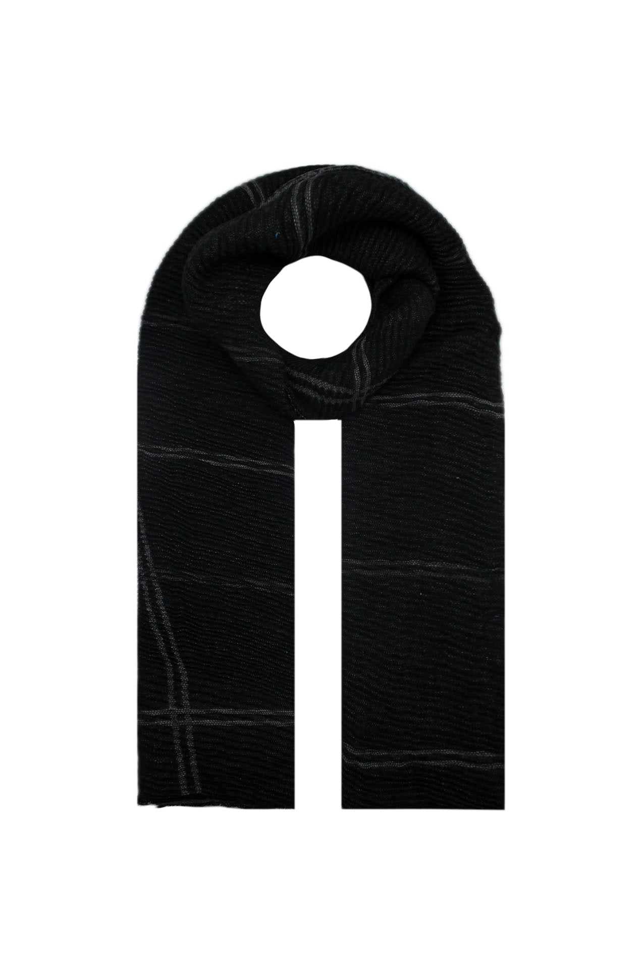 AB18160-297 Wool Blend Scarf with Large Check Pattern