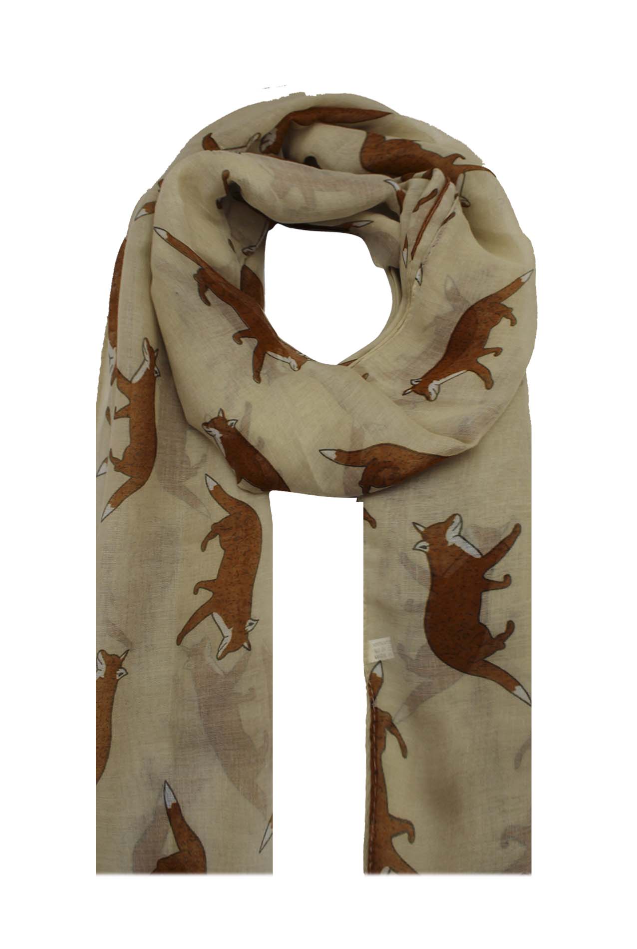 AB1850-316 Fox Print Viscose Scarf