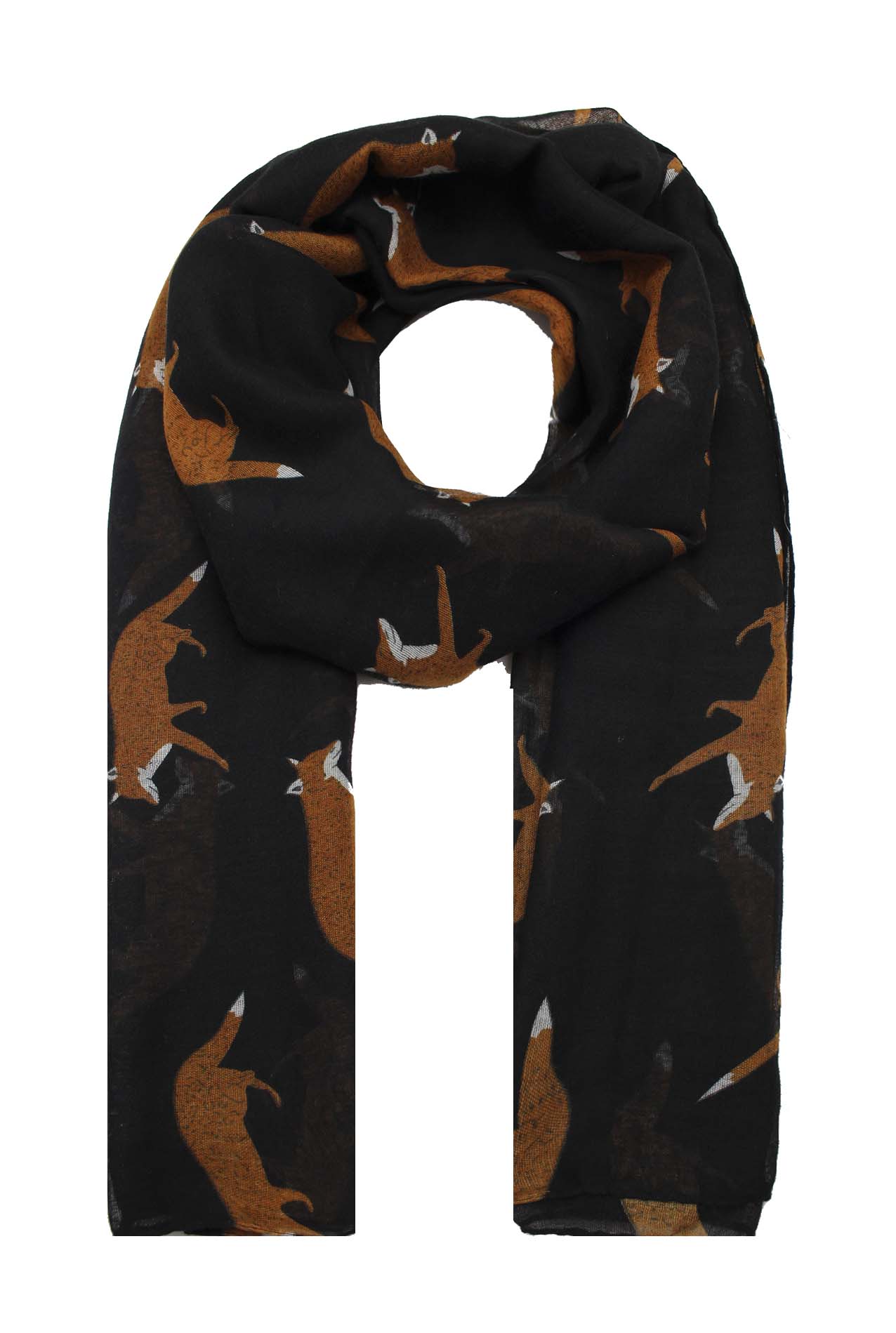 AB1850-316 Fox Print Viscose Scarf