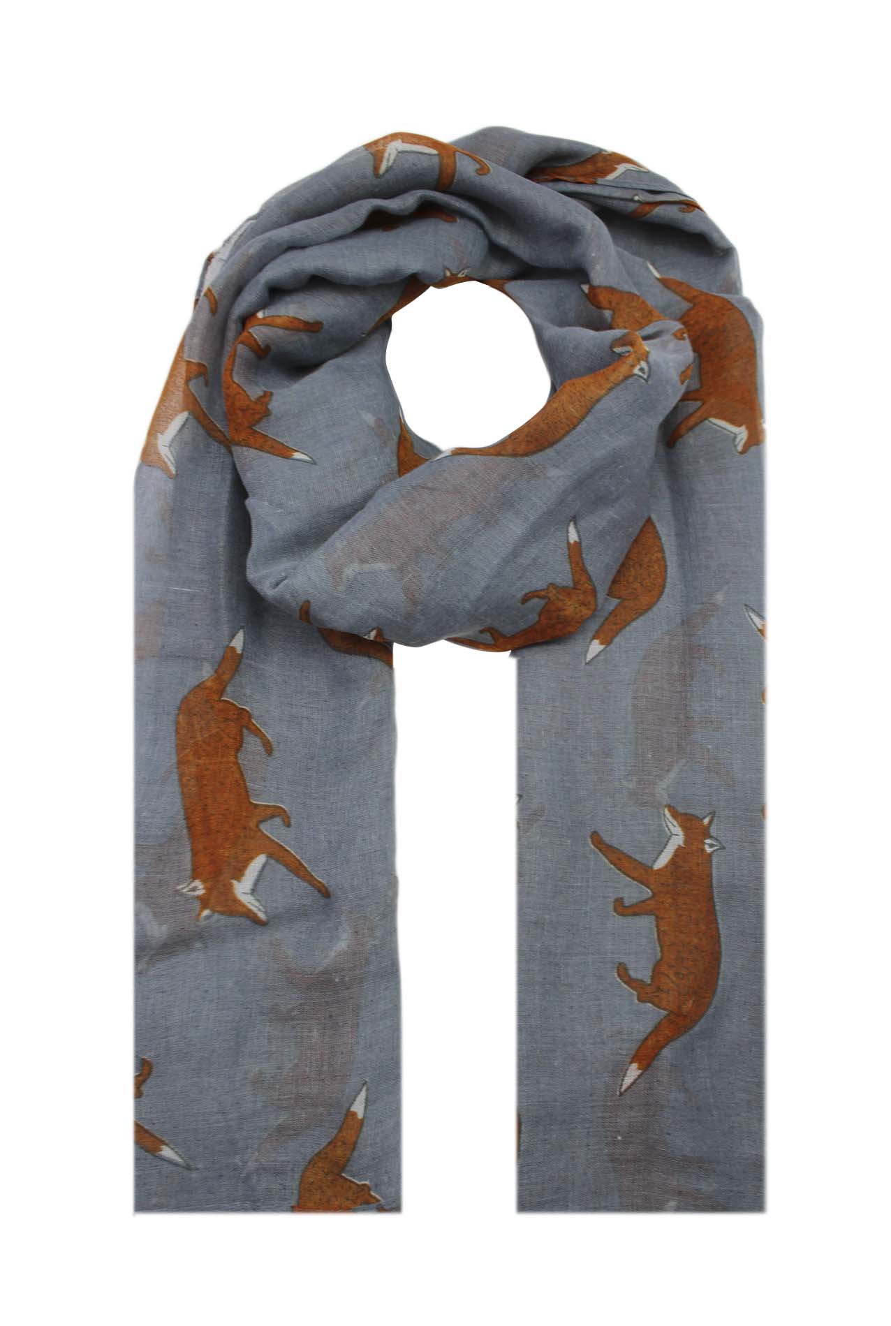 AB1850-316 Fox Print Viscose Scarf