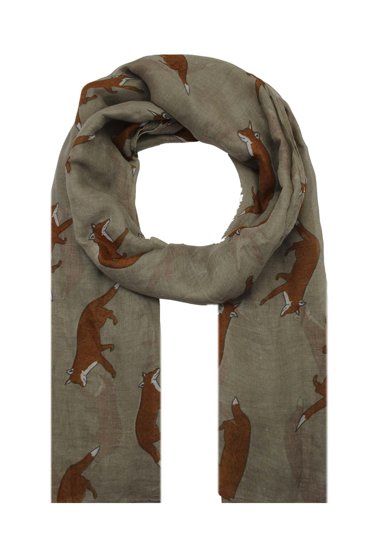 AB1850-316 Fox Print Viscose Scarf