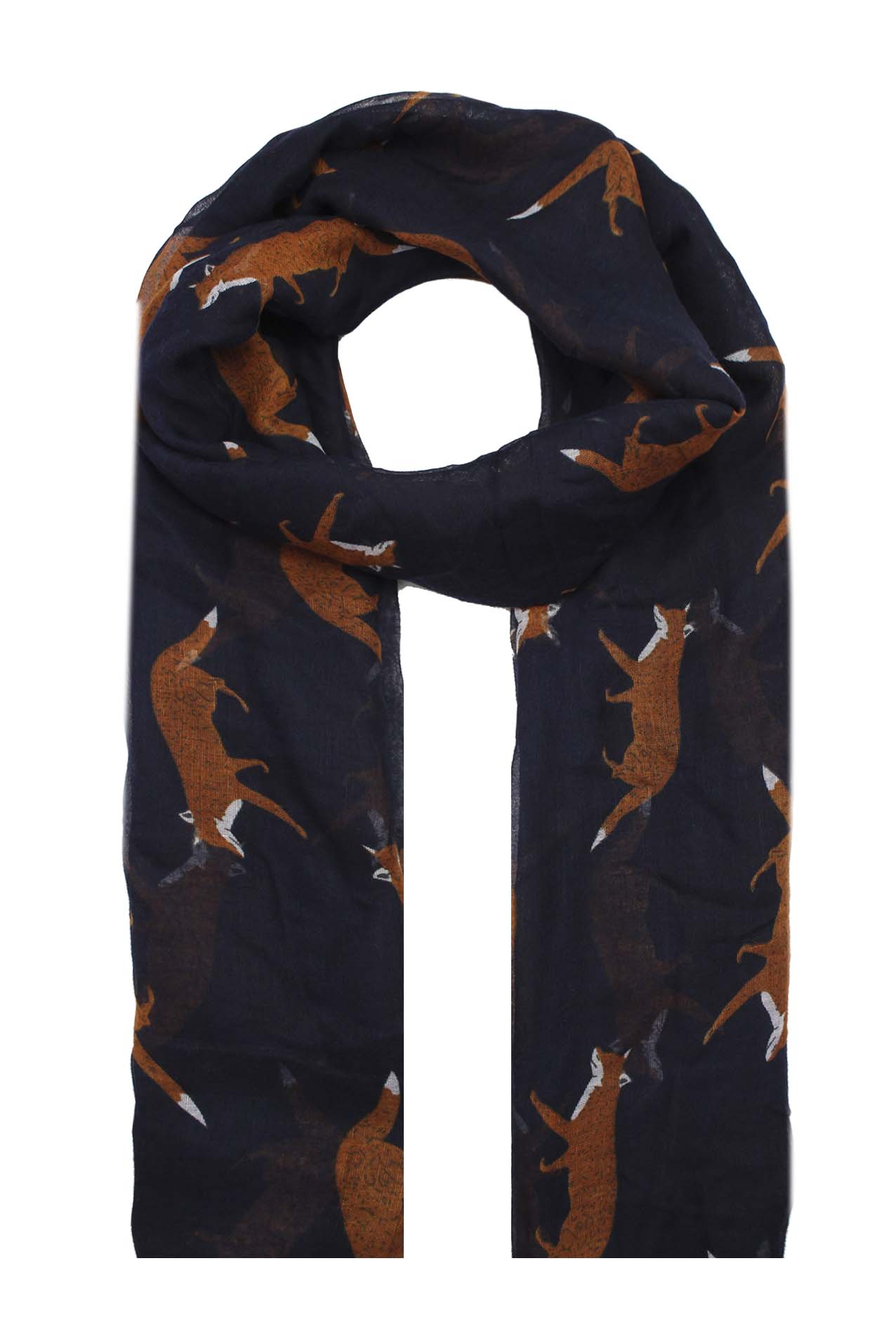 AB1850-316 Fox Print Viscose Scarf