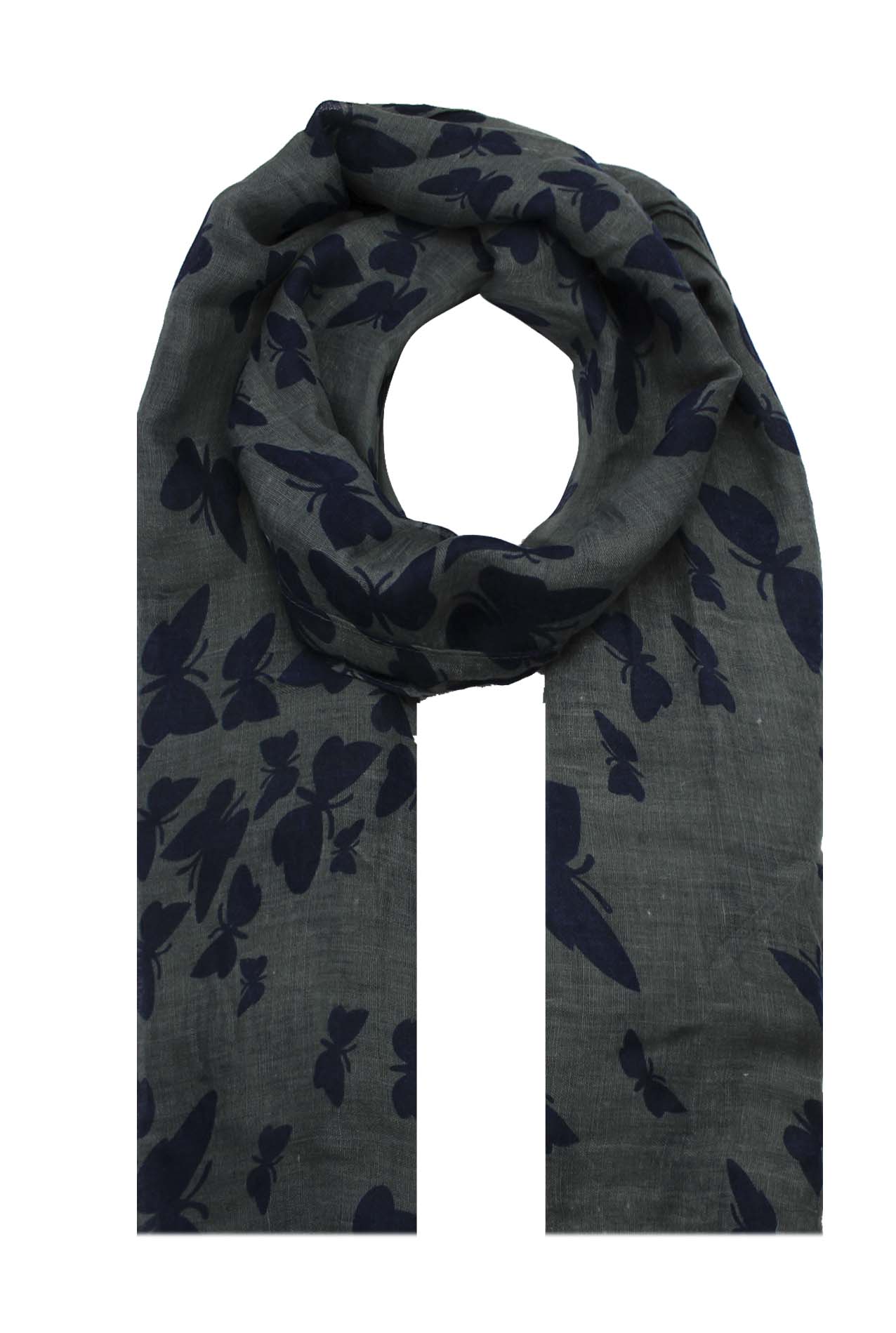 AB1850-324 Butterfly Pattern Viscose Scarf