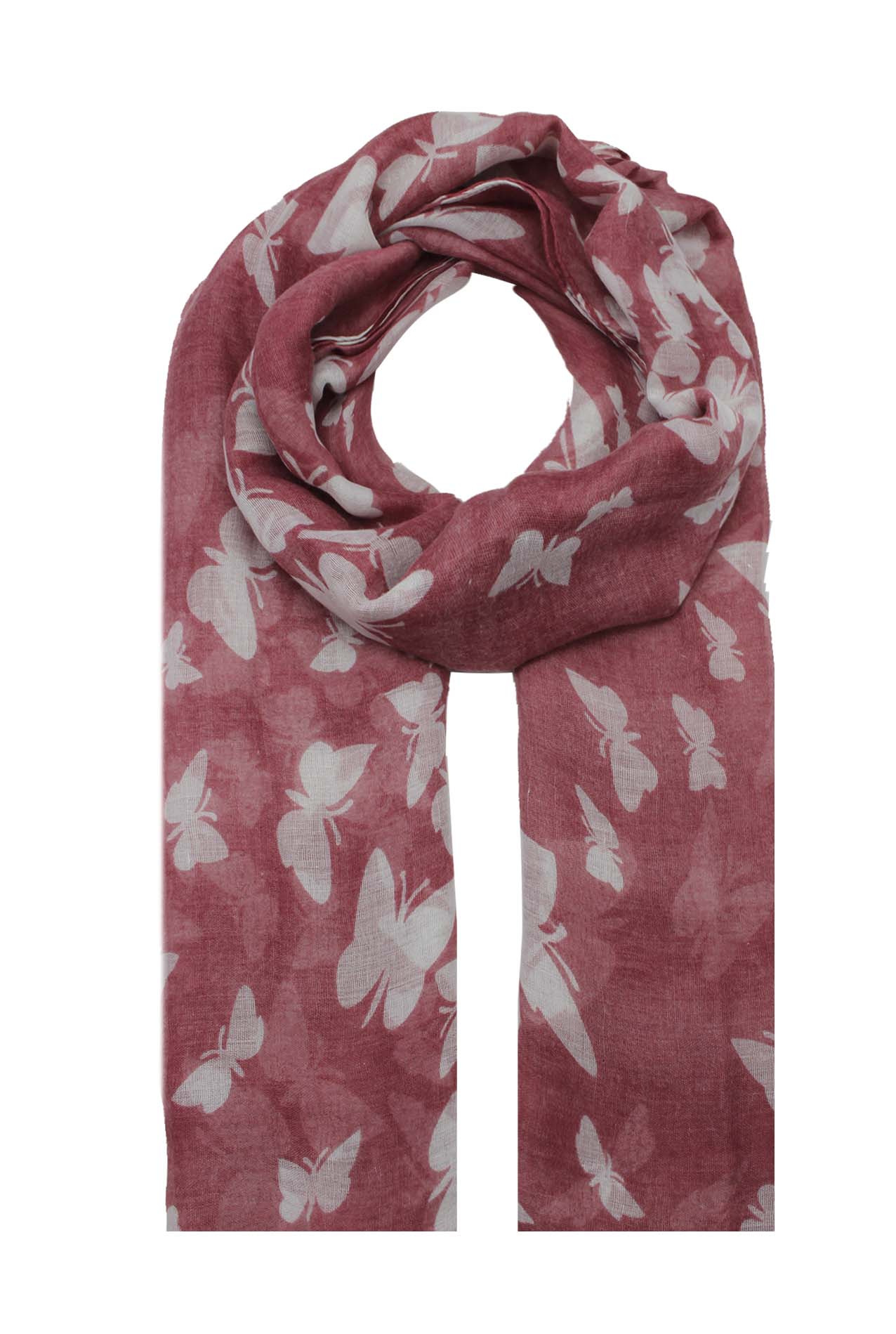 AB1850-324 Butterfly Pattern Viscose Scarf