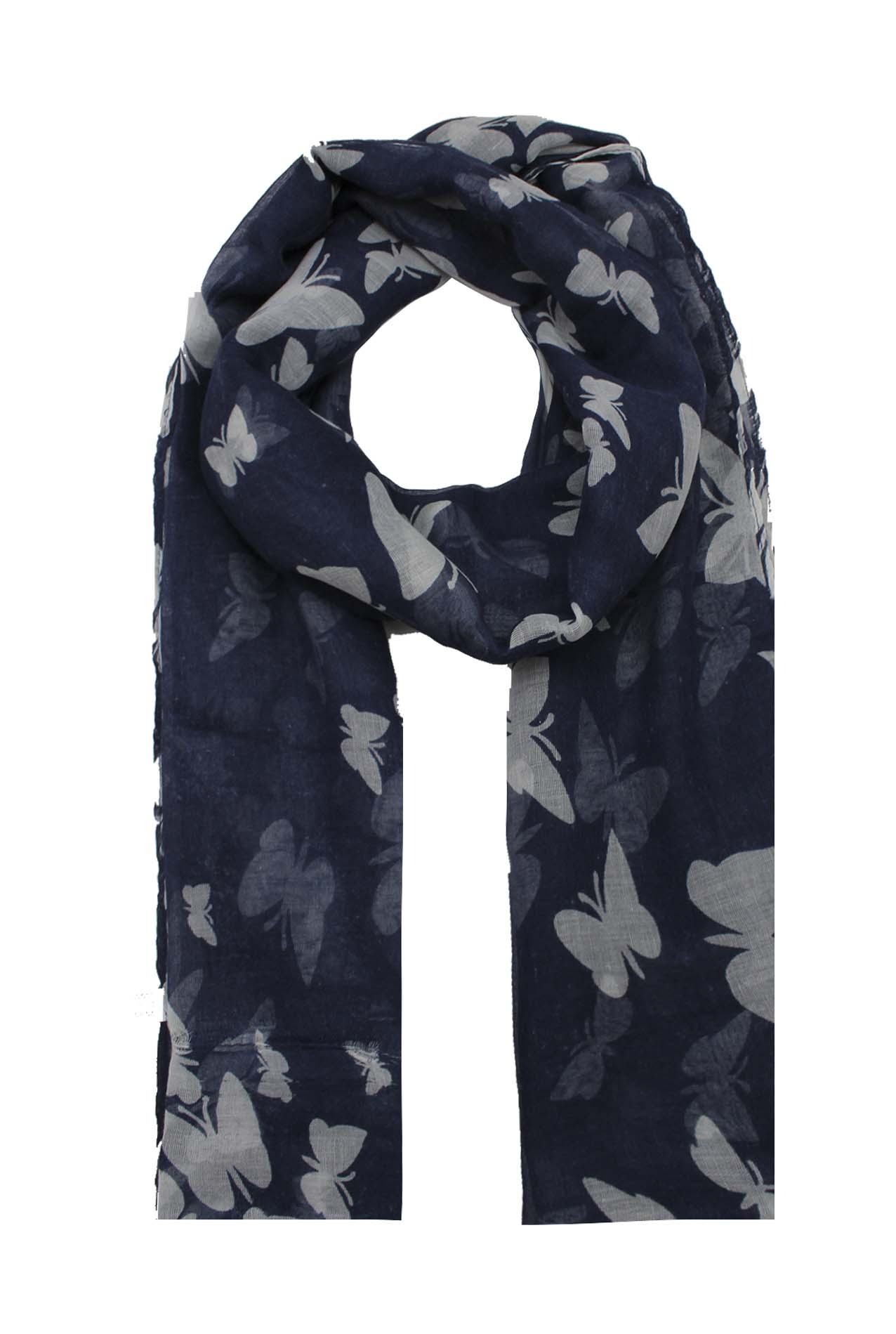 AB1850-324 Butterfly Pattern Viscose Scarf