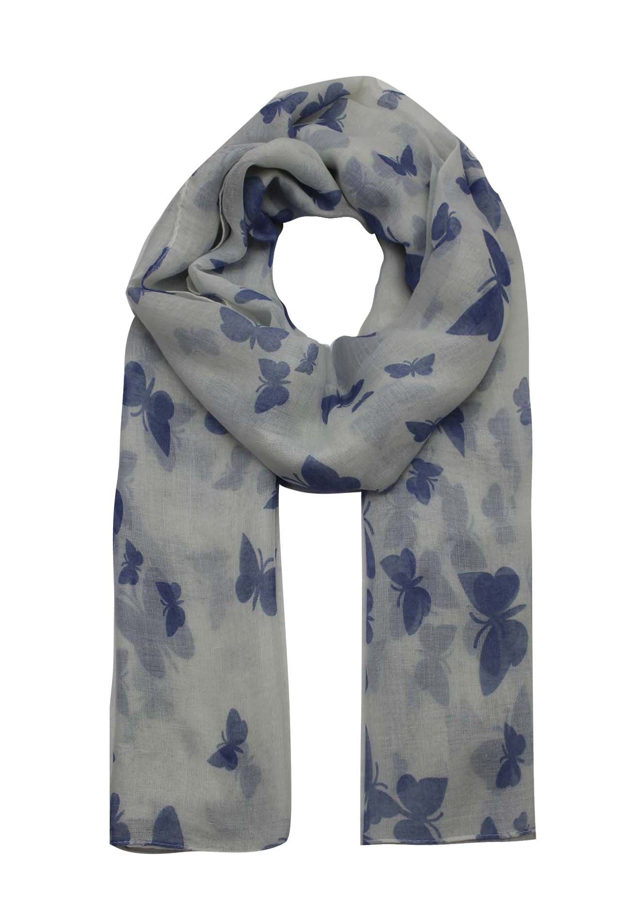 AB1850-324 Butterfly Pattern Viscose Scarf