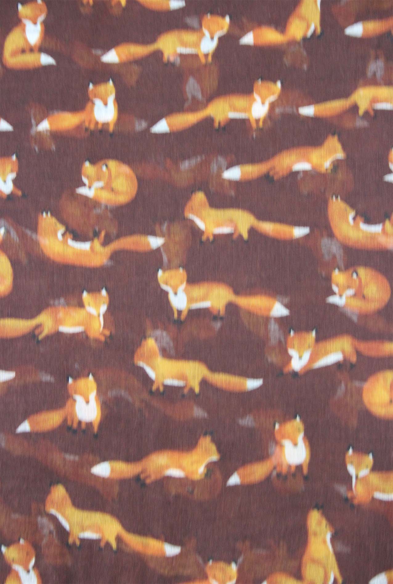 AB1850-334 Small Fox Print Viscose Scarf