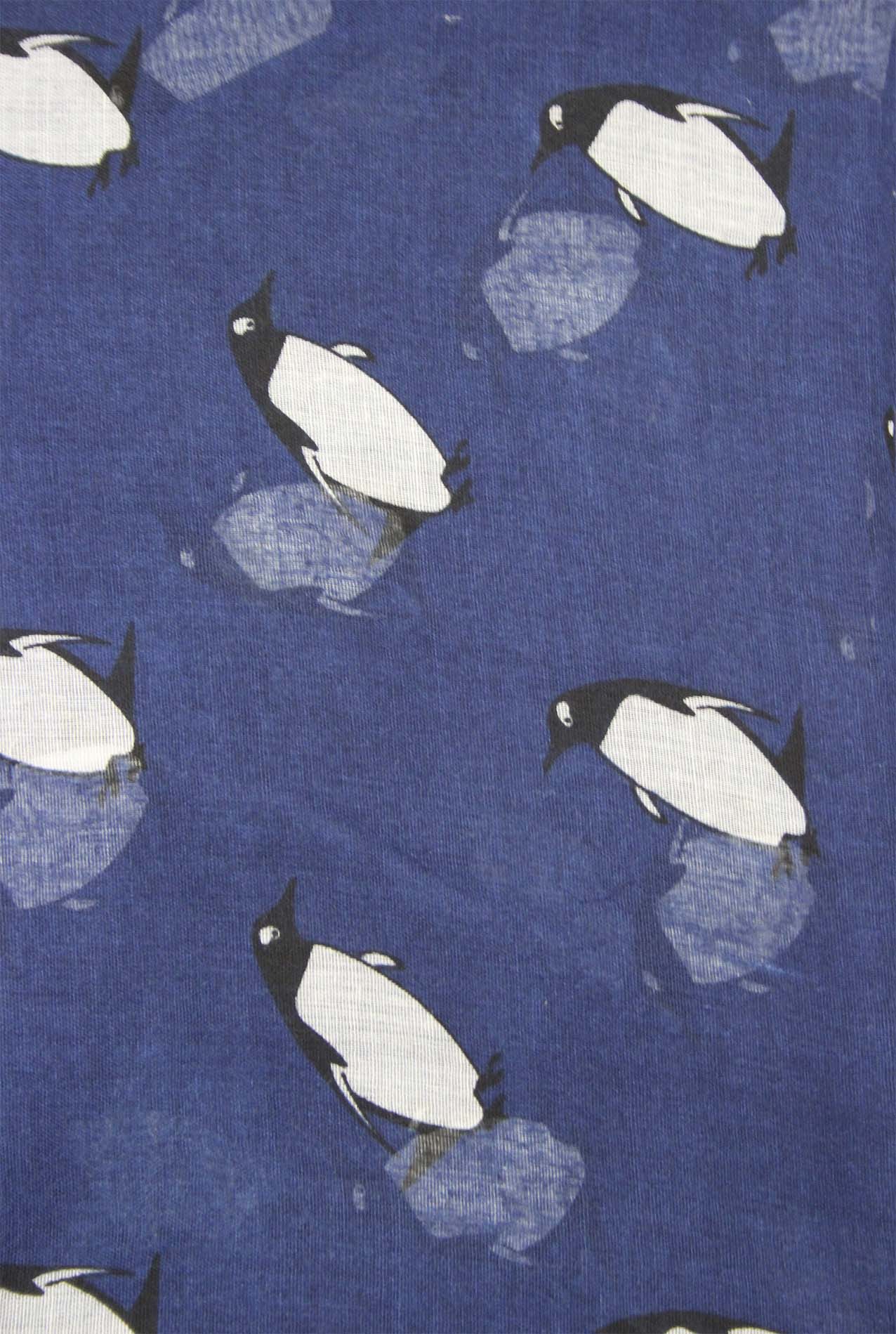 AB1850-338 Penguin Print Viscose Scarf