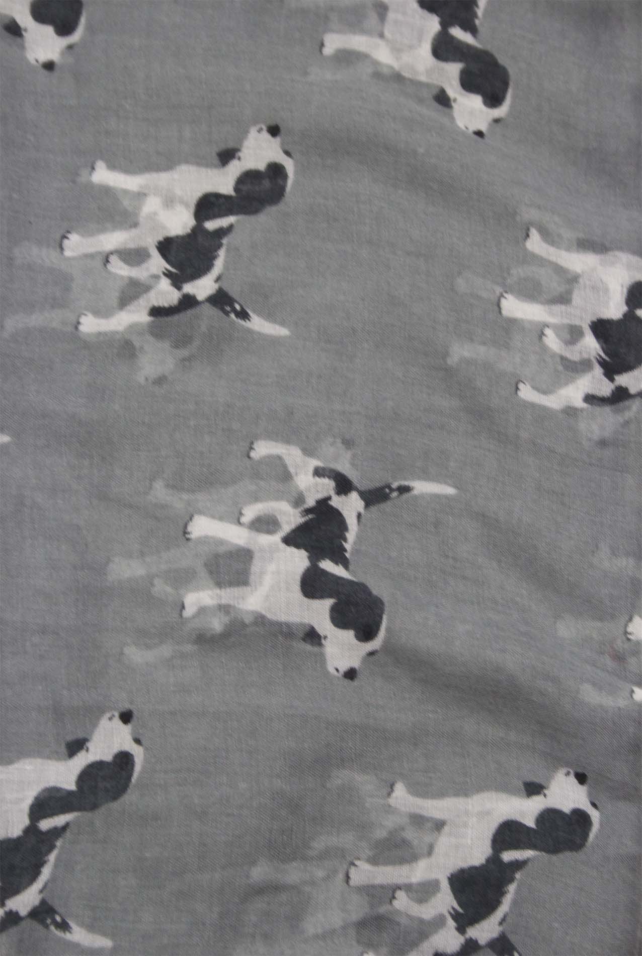 AB1850-342 Large Dog Print Lightweight Scarf