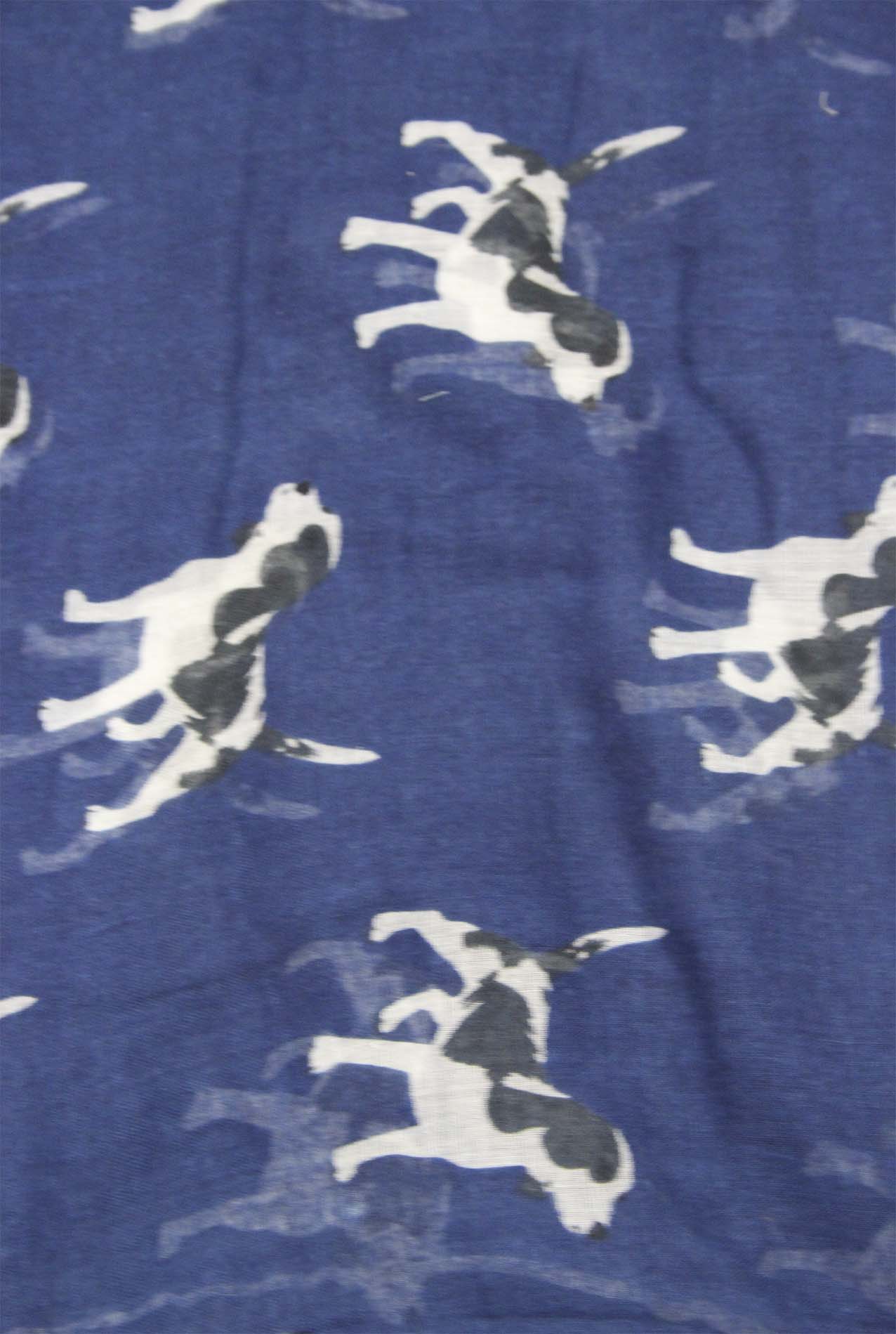 AB1850-342 Large Dog Print Lightweight Scarf