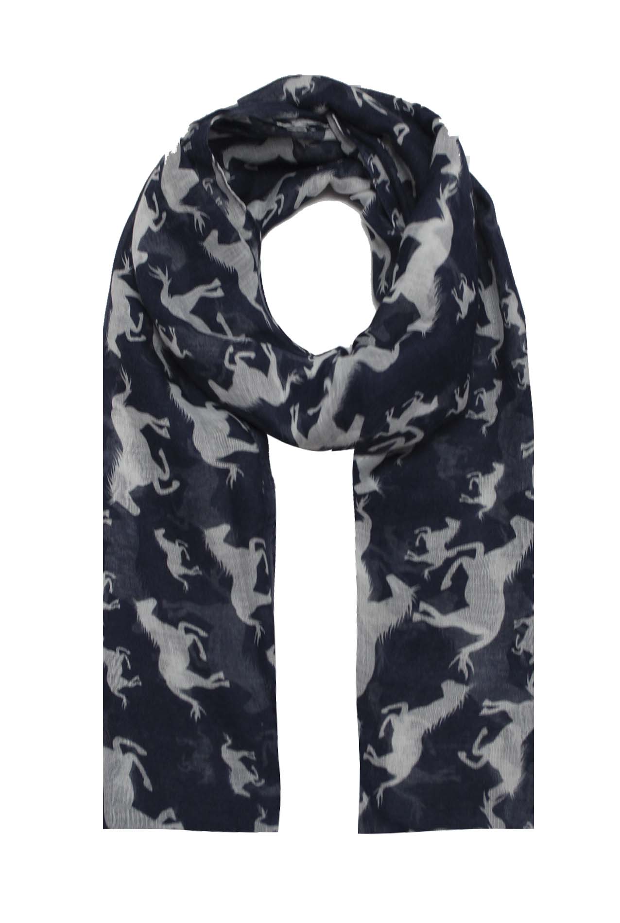 AB1850-346 Running Horse Pattern Scarf