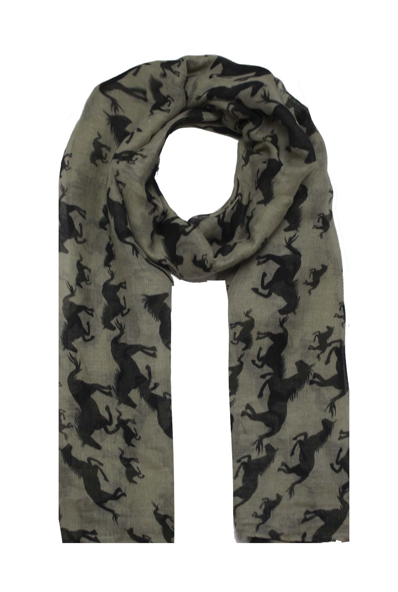 AB1850-346 Running Horse Pattern Scarf