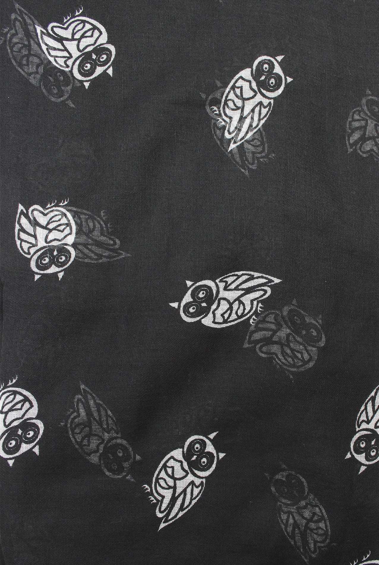 AB1850-362 Owl Pattern Viscose Scarf