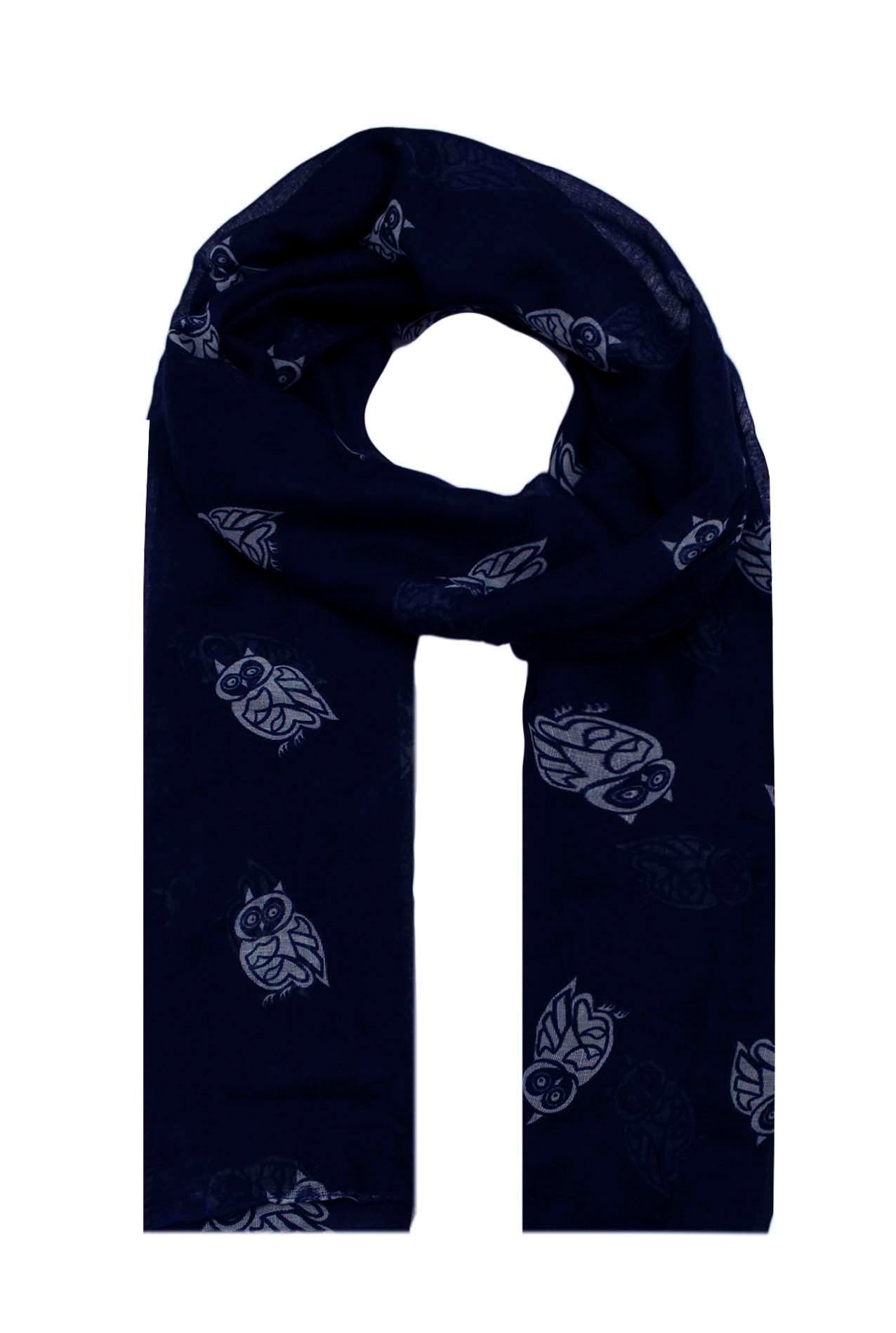 AB1850-362 Owl Pattern Viscose Scarf