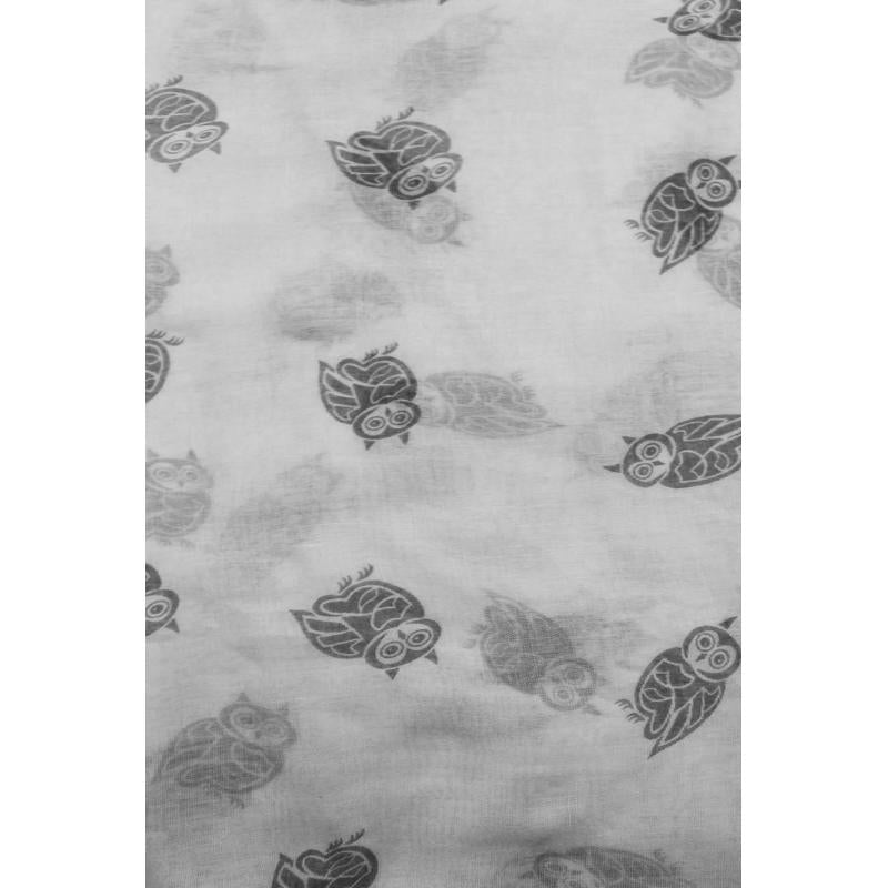 AB1850-362 Owl Pattern Viscose Scarf