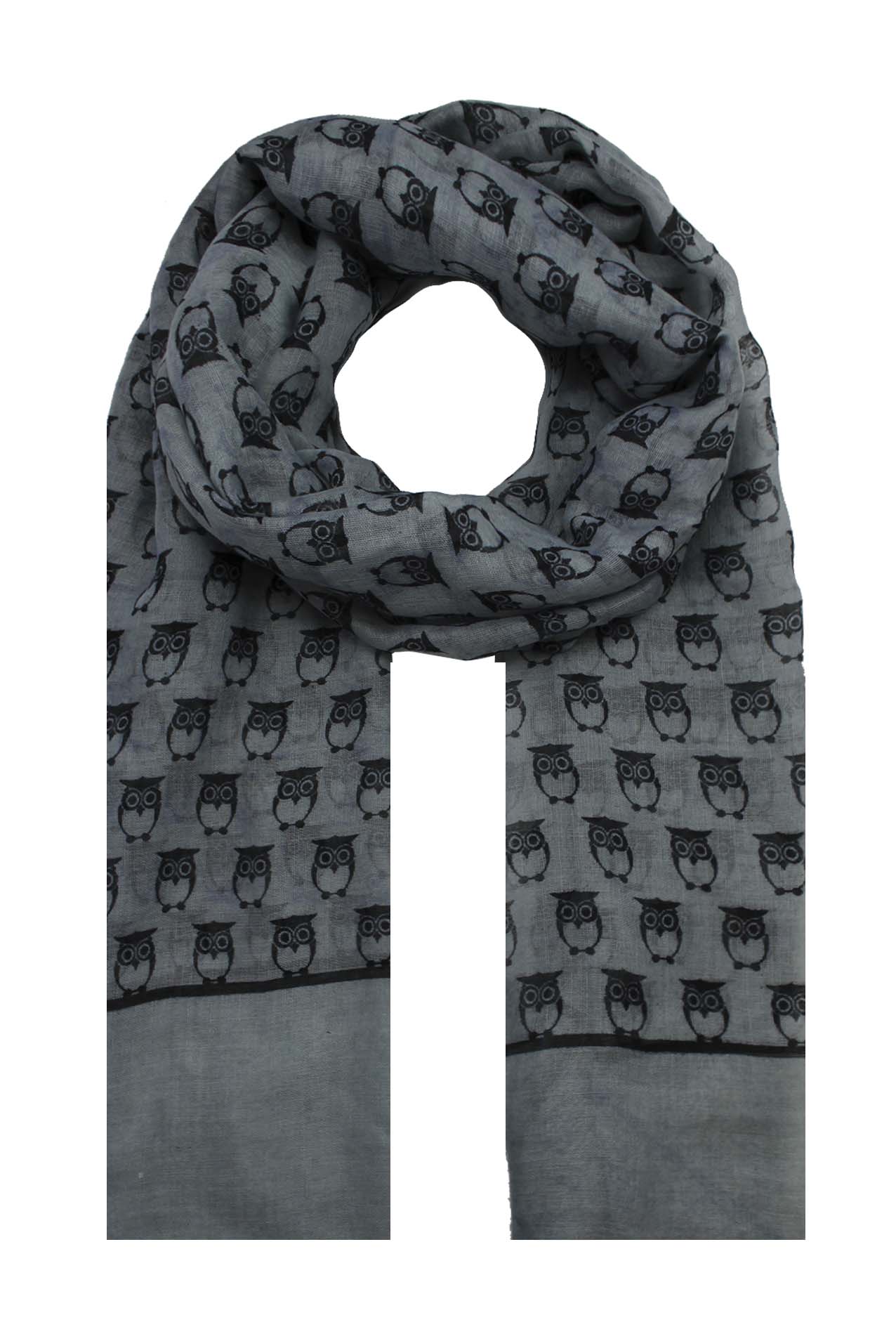 AB1850-367 Owl Print Viscose scarf