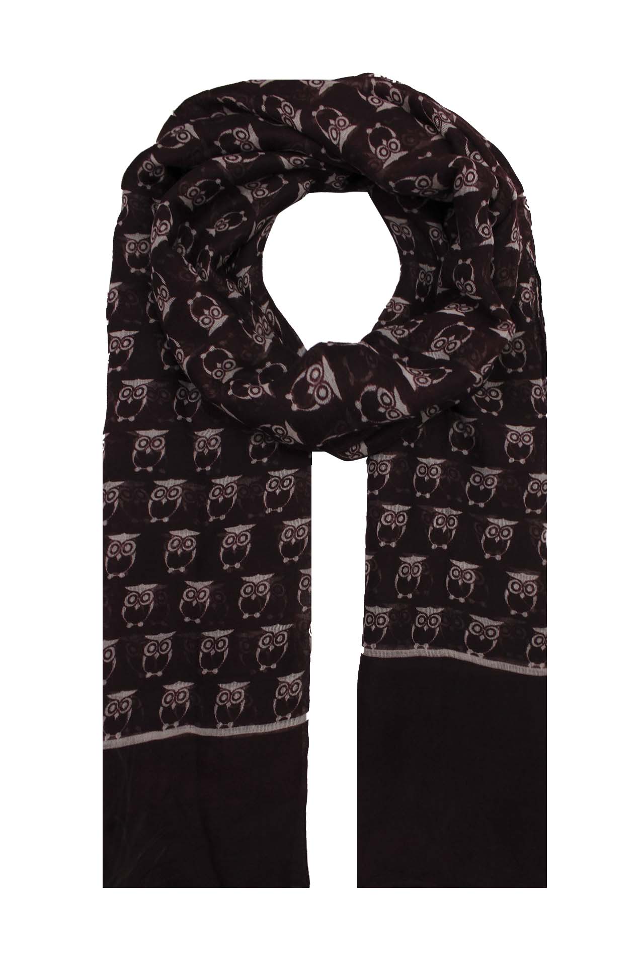 AB1850-367 Owl Print Viscose scarf