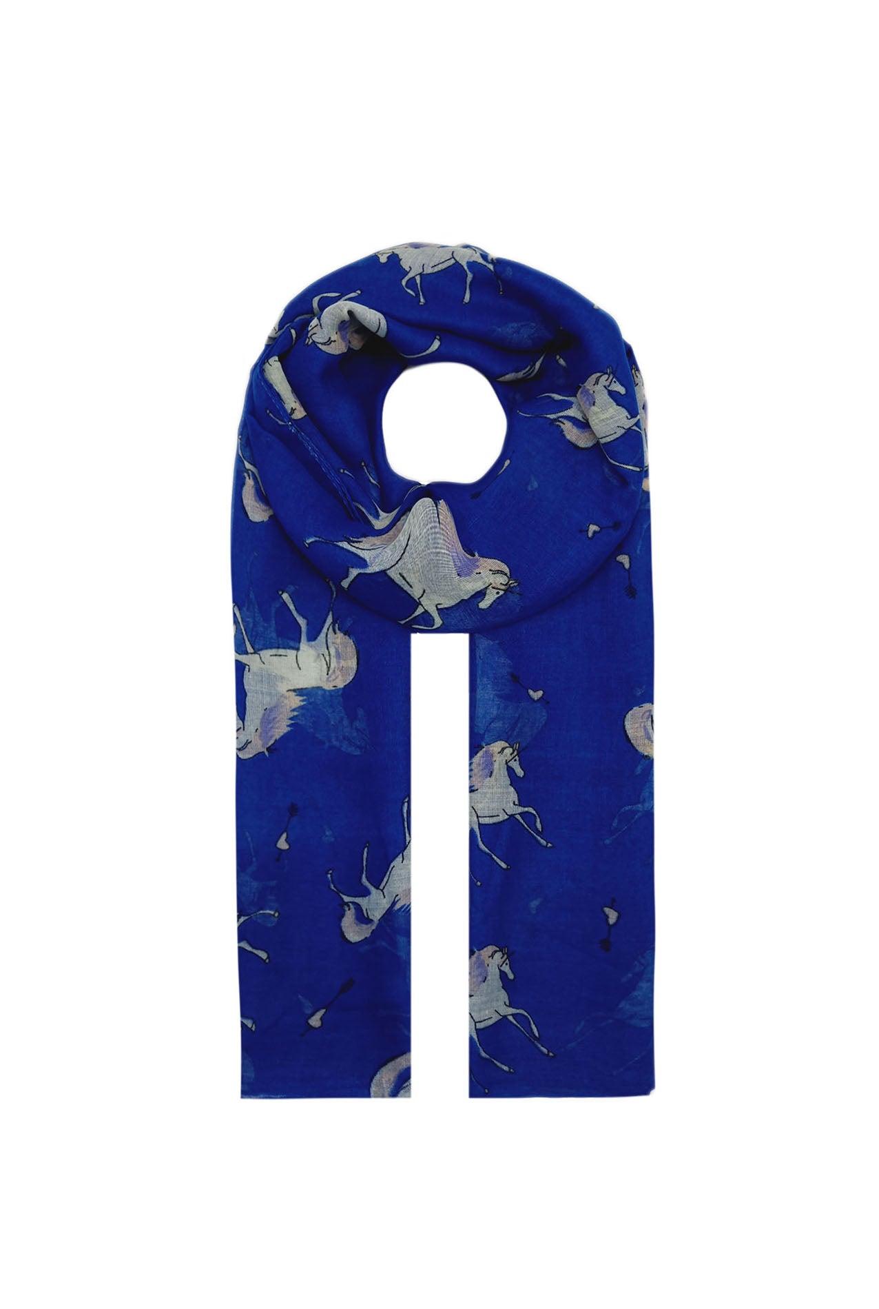 AB1850-372 Horse Pattern Viscose Scarf