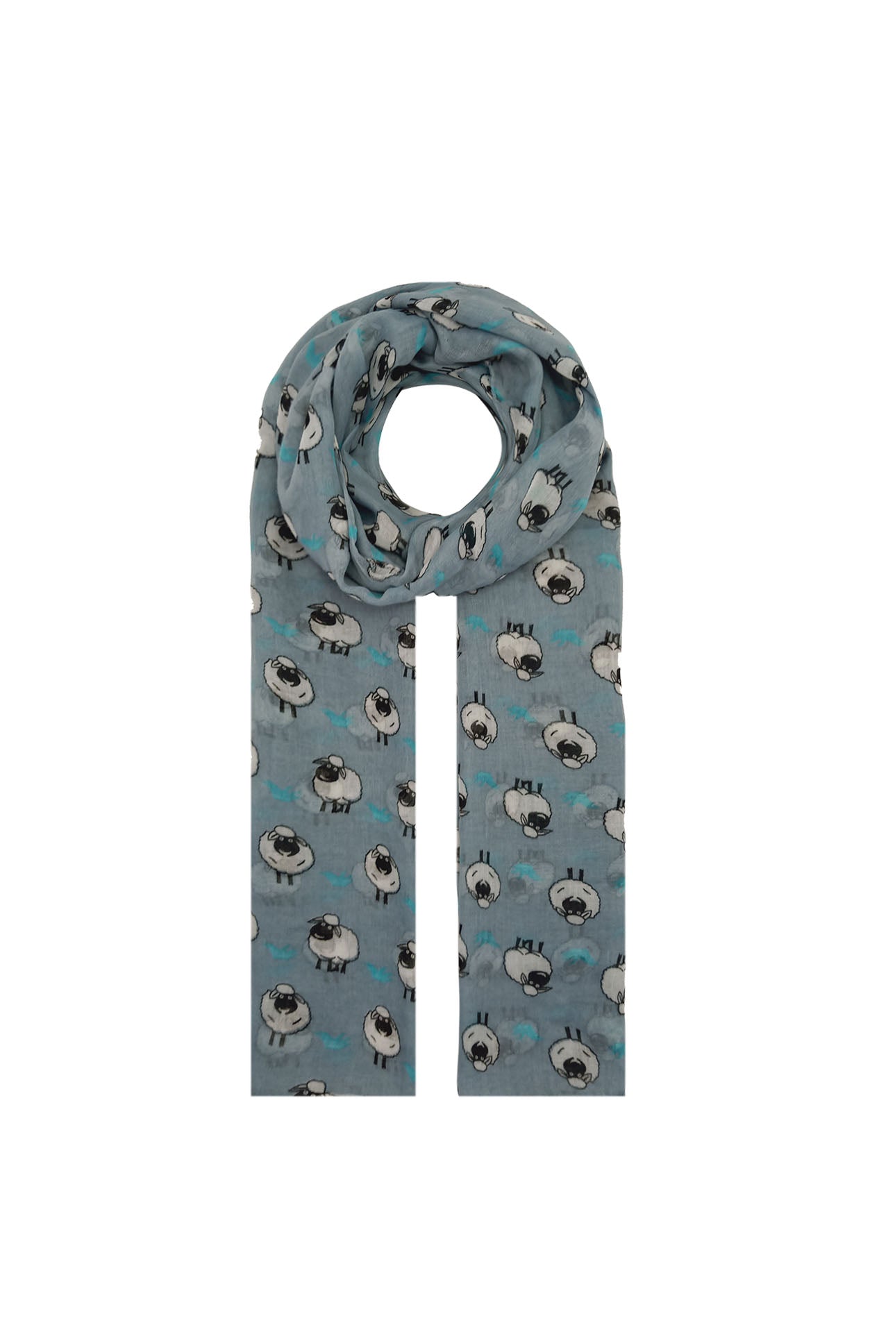 AB1850-377 Small Sheep Print Scarf