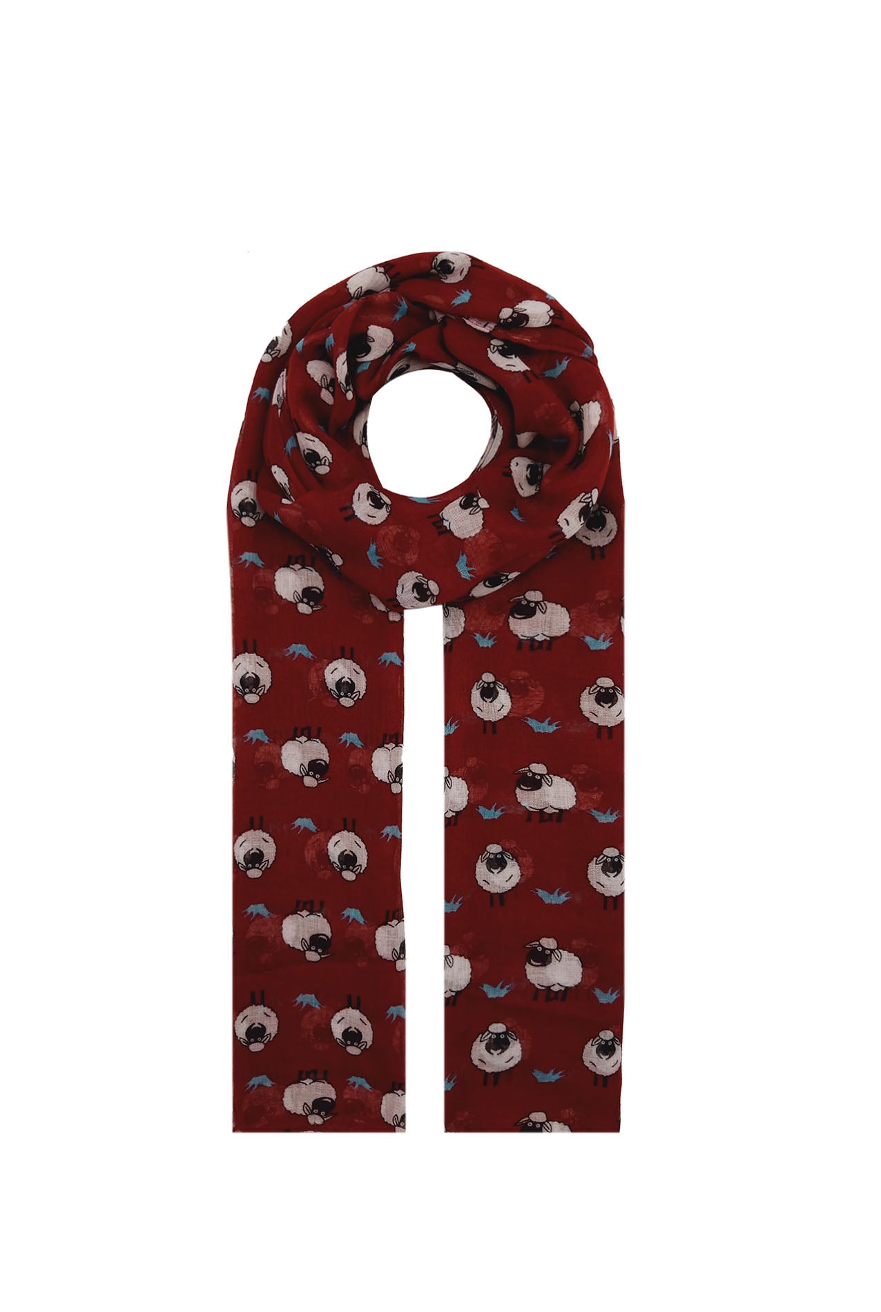 AB1850-377 Small Sheep Print Scarf