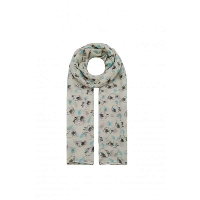 AB1850-377 Small Sheep Print Scarf