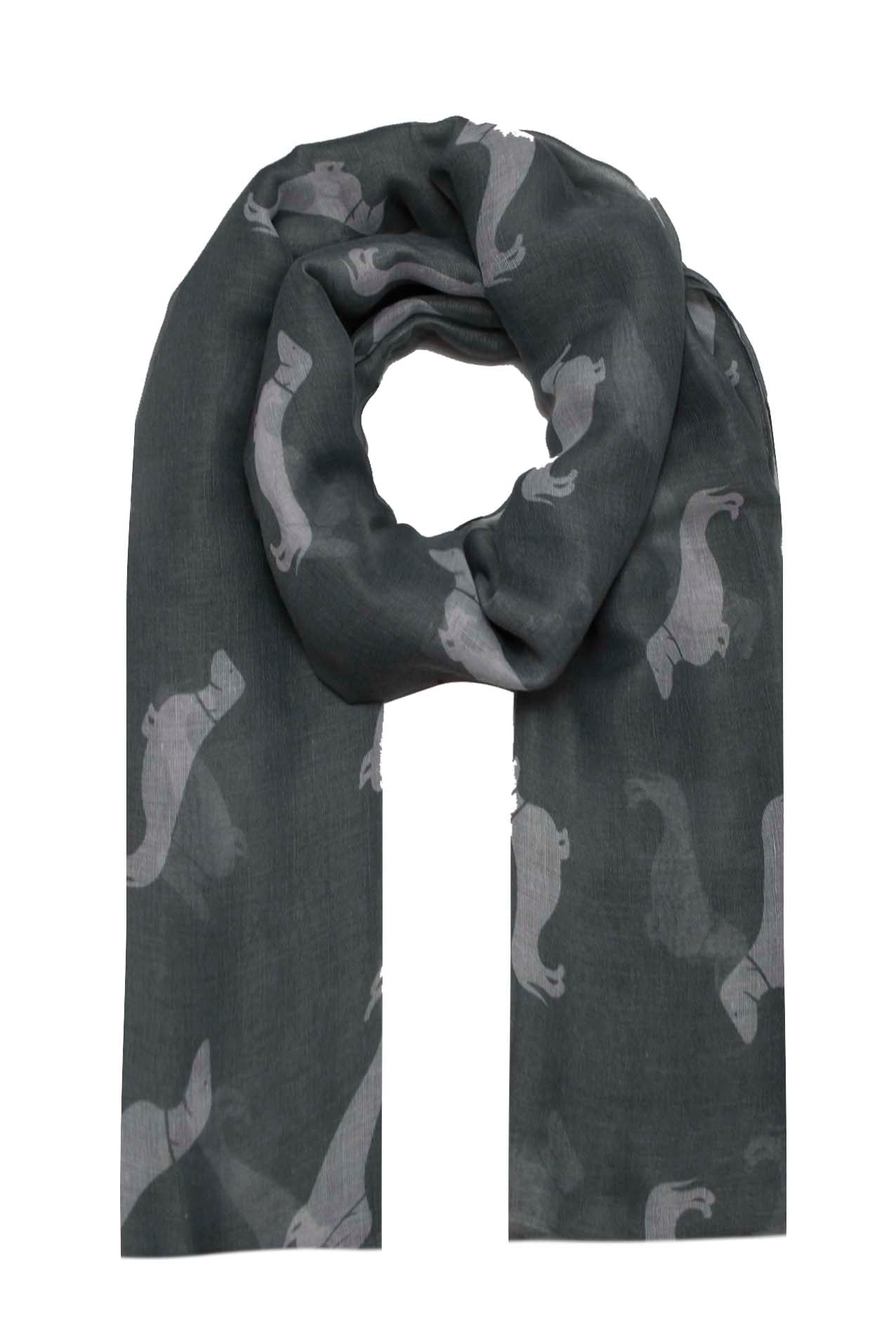 AB1850-389 Multicolour Dog Print Scarf