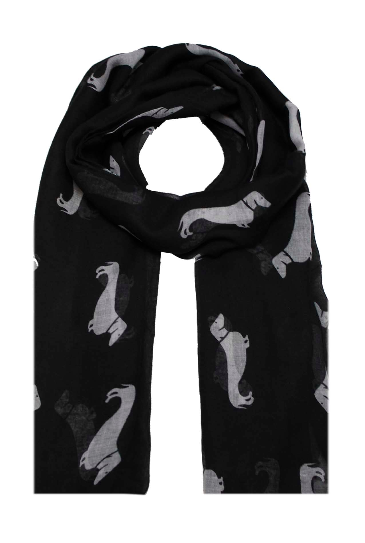 AB1850-389 Multicolour Dog Print Scarf