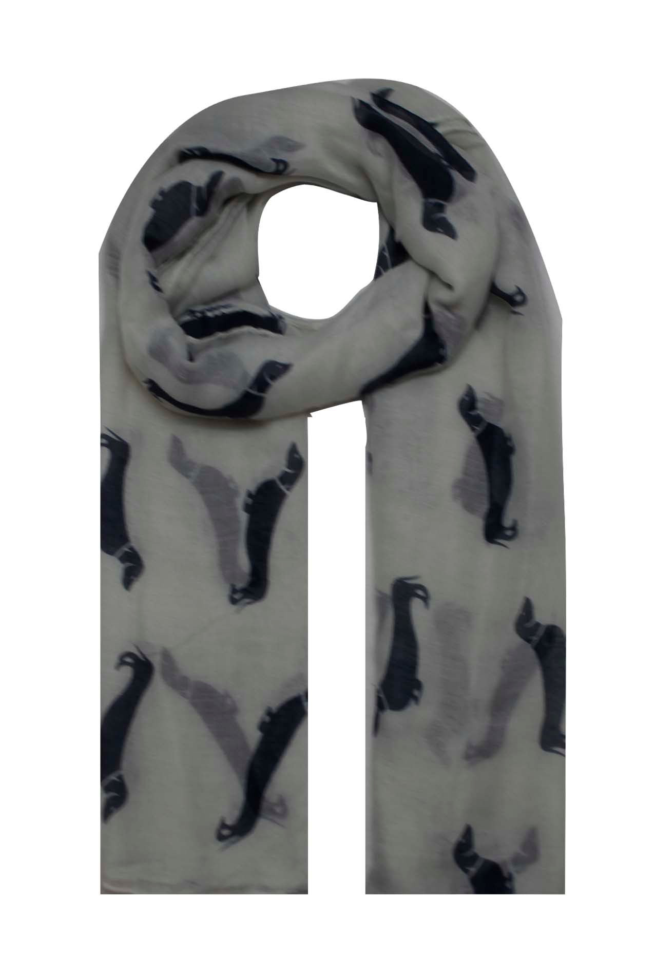 AB1850-389 Multicolour Dog Print Scarf