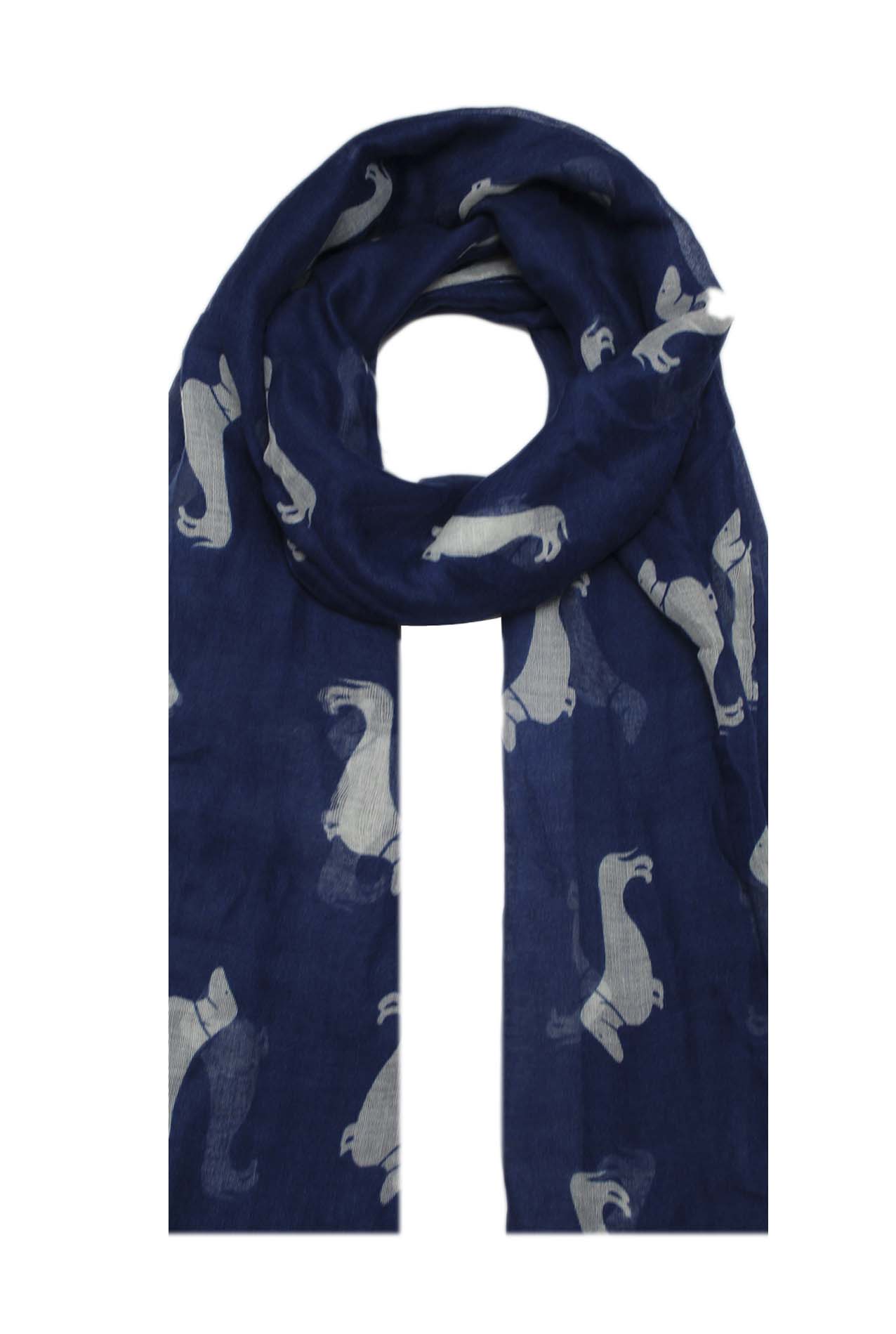 AB1850-389 Multicolour Dog Print Scarf