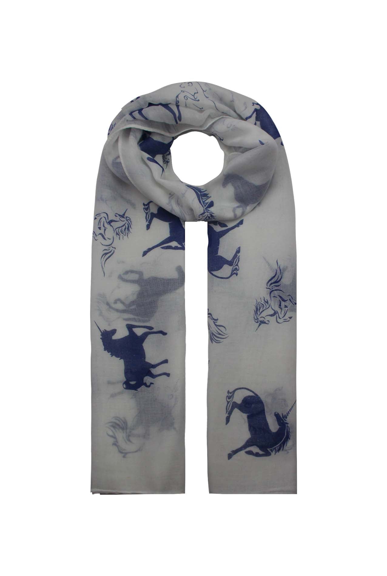 AB1853-53 Unicorn Printed Viscose Scarf