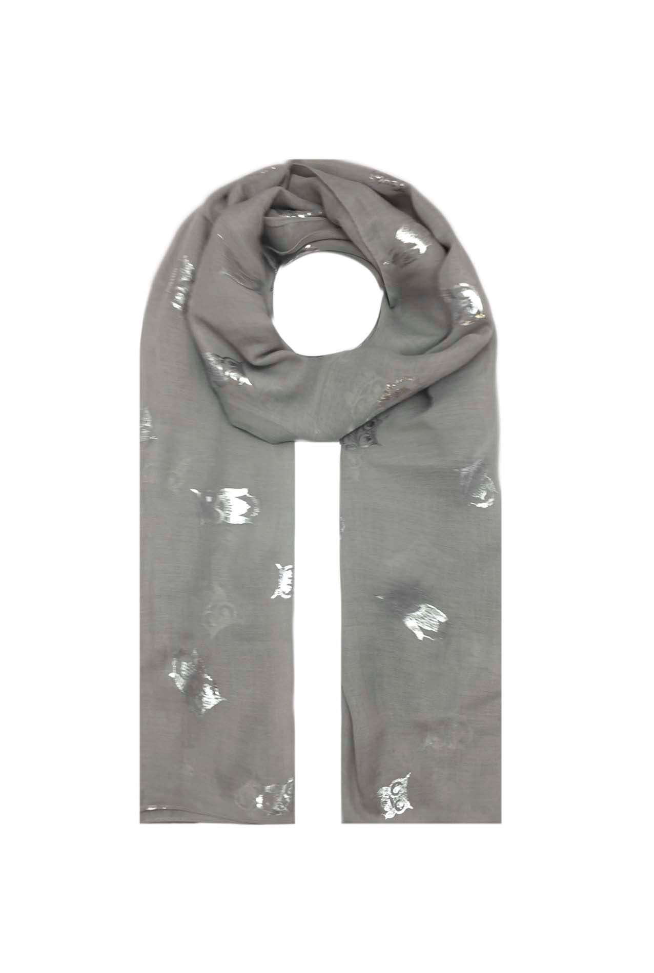 AB1855-157 Small Owl Pattern Scarf