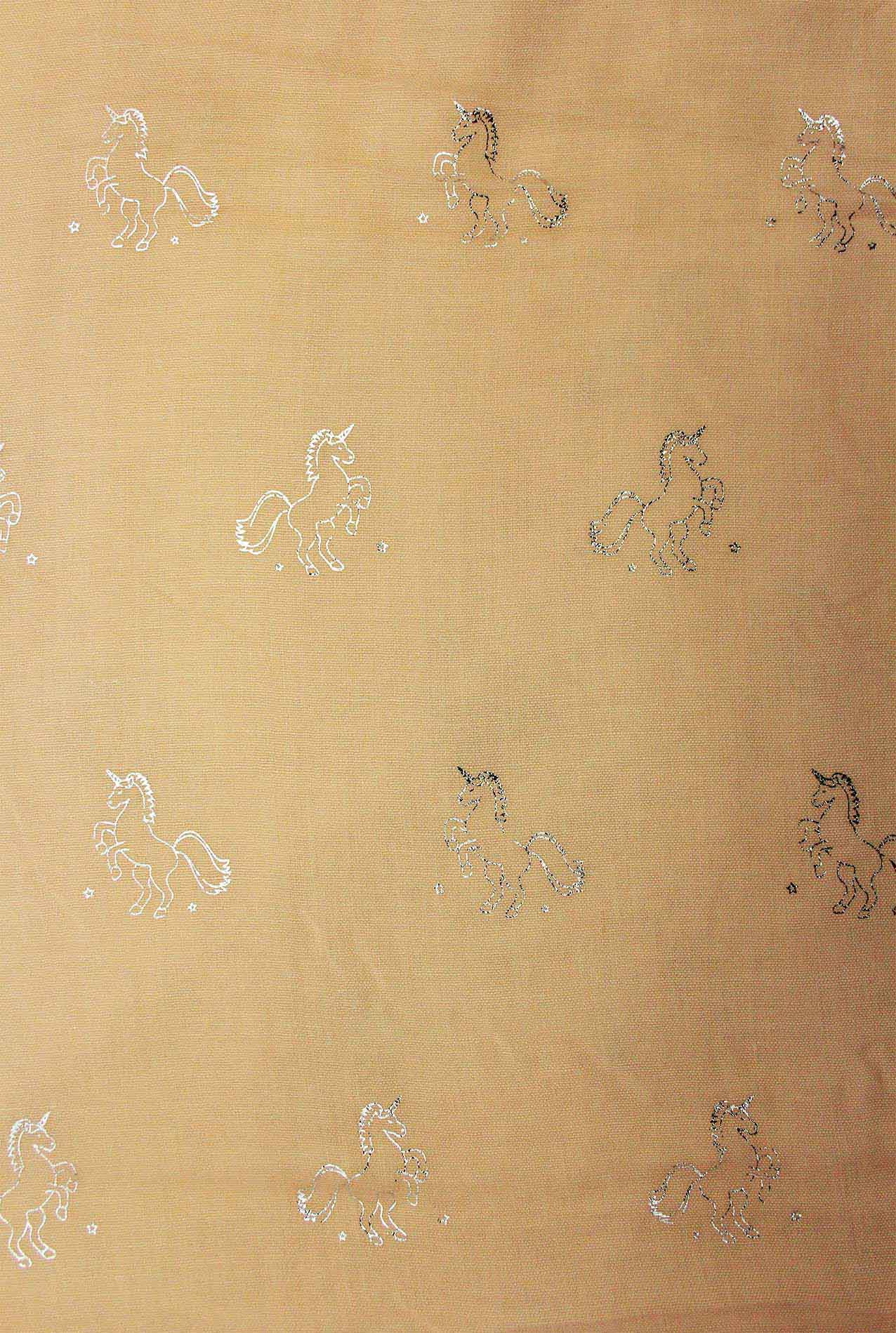 AB1865-47 Small Foil Unicorn Pattern Scarf