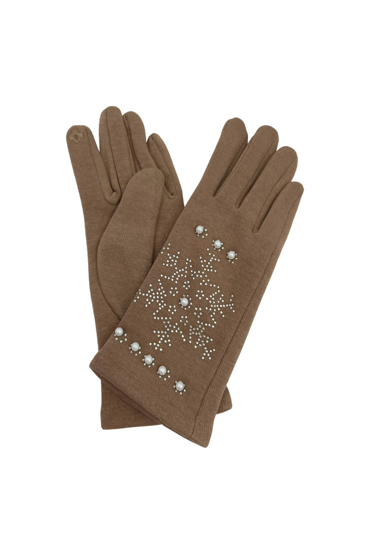 AB1875-249 Soft Feel Snowflake Pattern Gloves