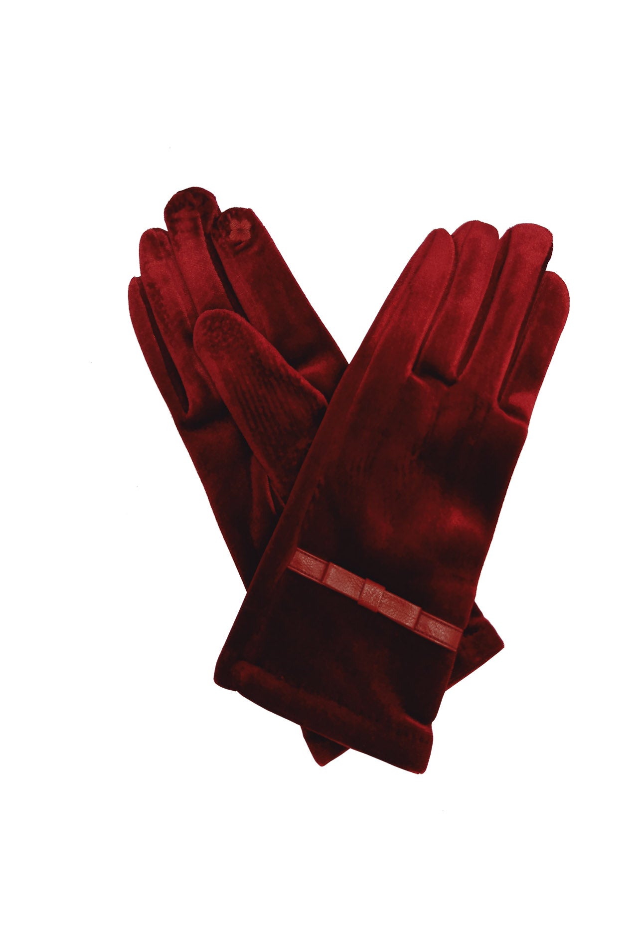 AB1880-260 Velvet Fashion gloves with Ribbon