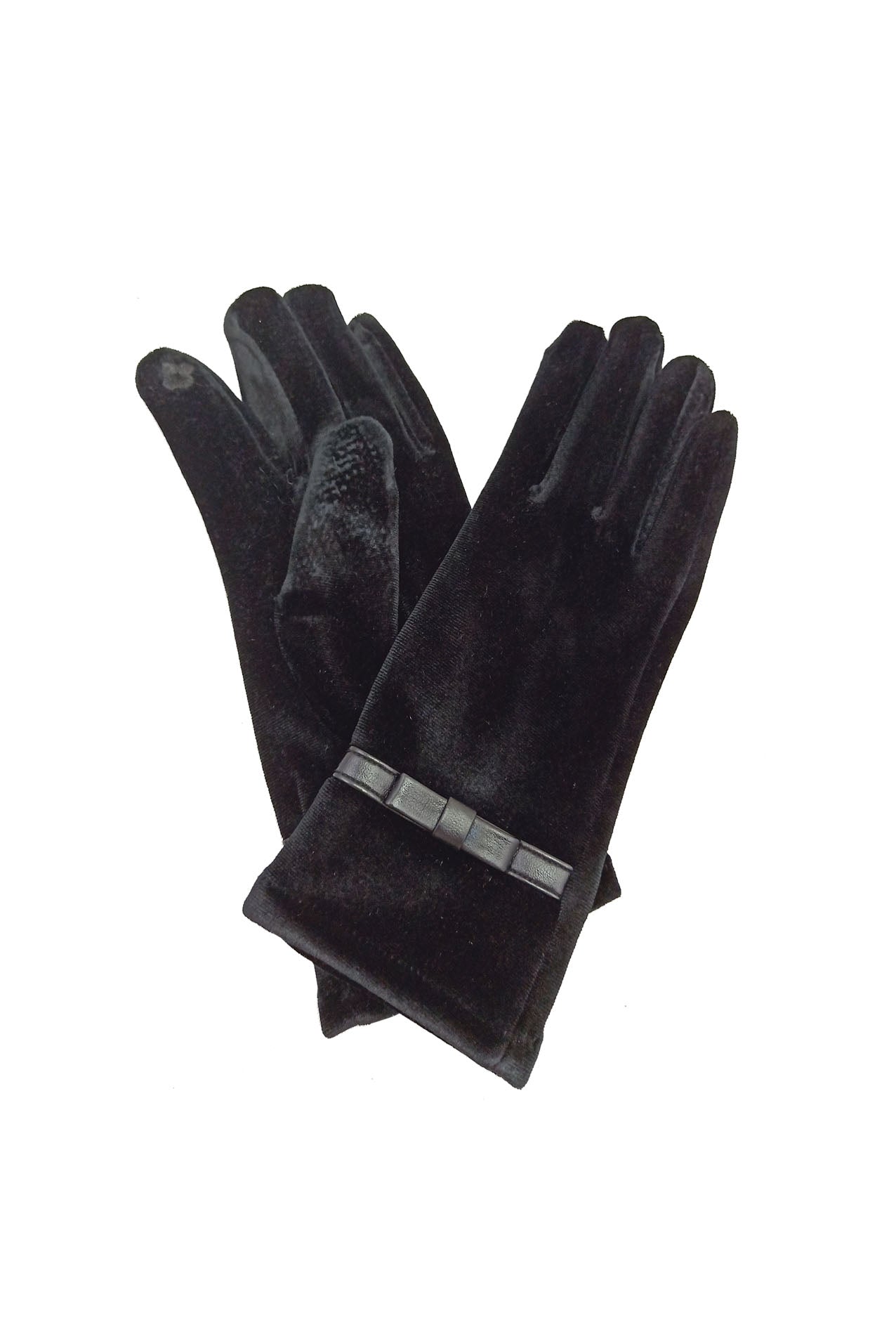 AB1880-260 Velvet Fashion gloves with Ribbon