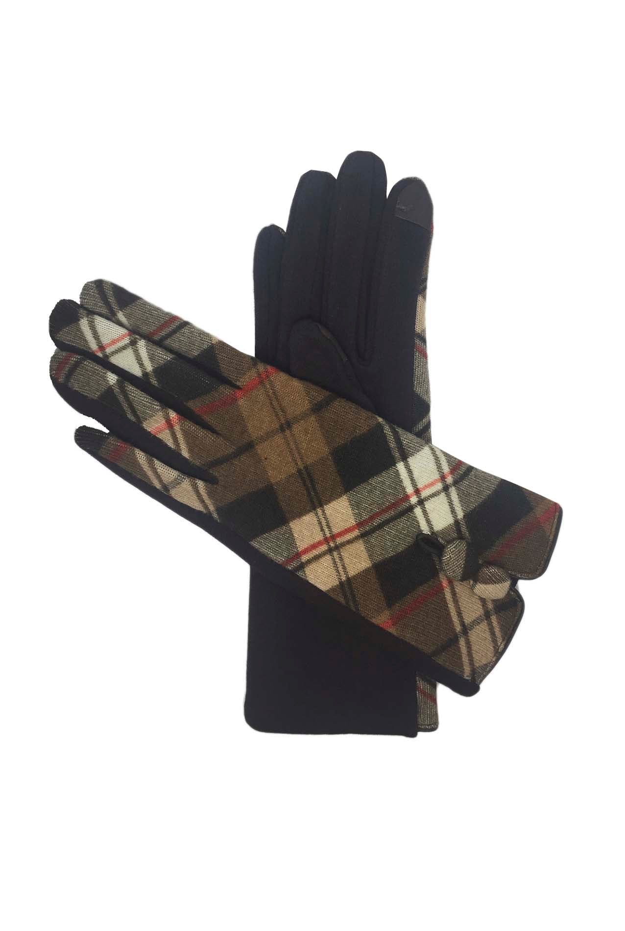 AB1880-402 Classic Tartan Check Winter Gloves