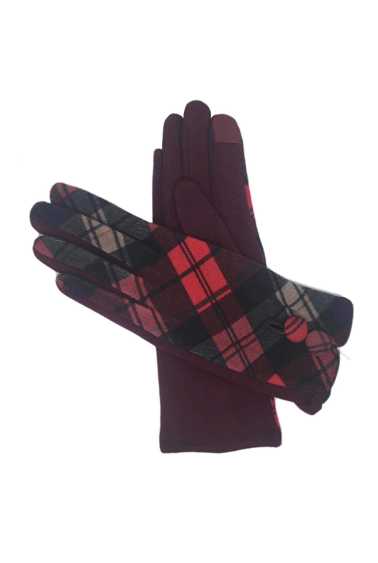 AB1880-402 Classic Tartan Check Winter Gloves