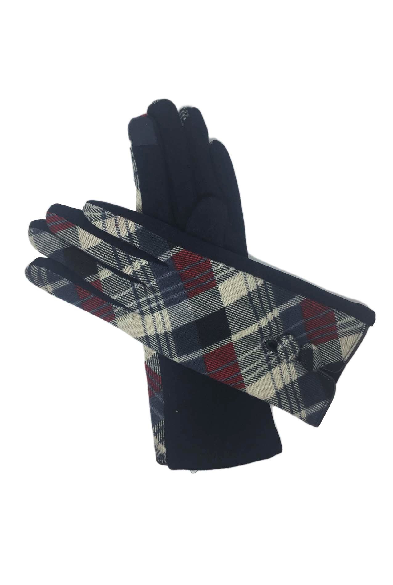 AB1880-402 Classic Tartan Check Winter Gloves