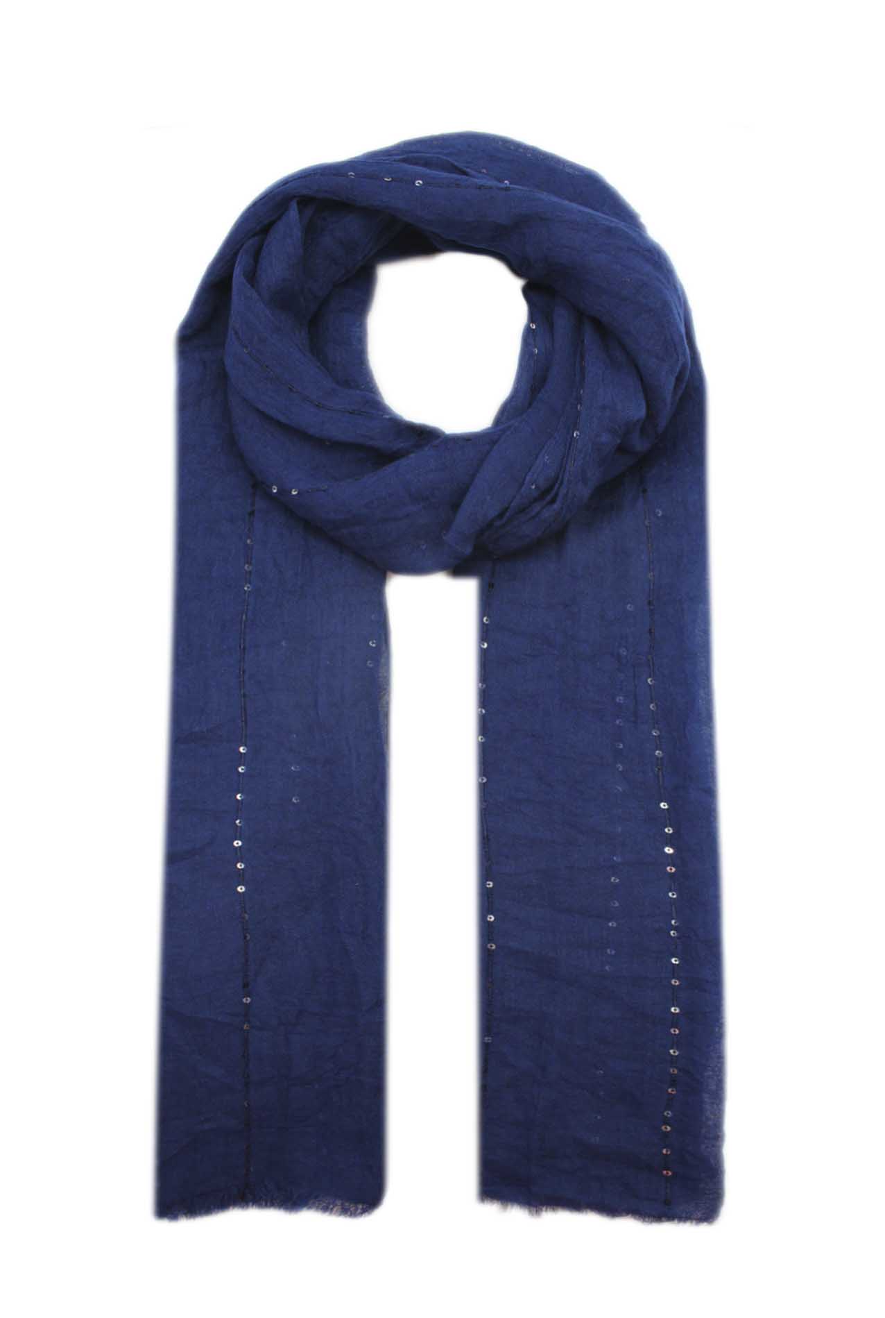 AB1863-20 Viscose Scarf with Shiny Sequins