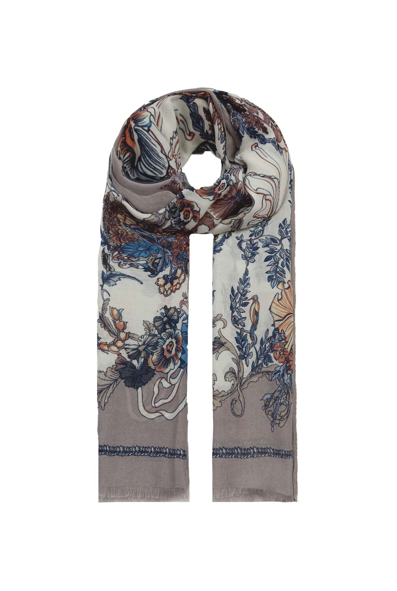 AB1890-264 Floral Print Viscose Scarf