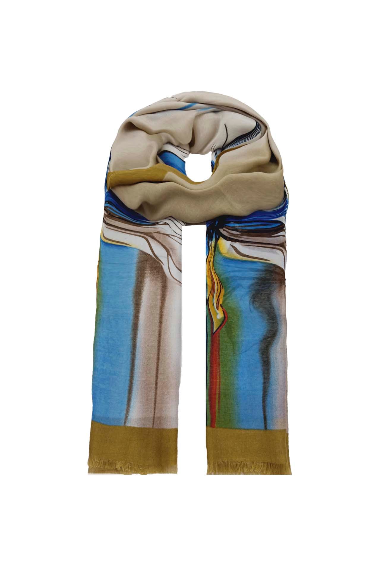 AB1890-272 Multicolour Floral Print Viscose Scarf