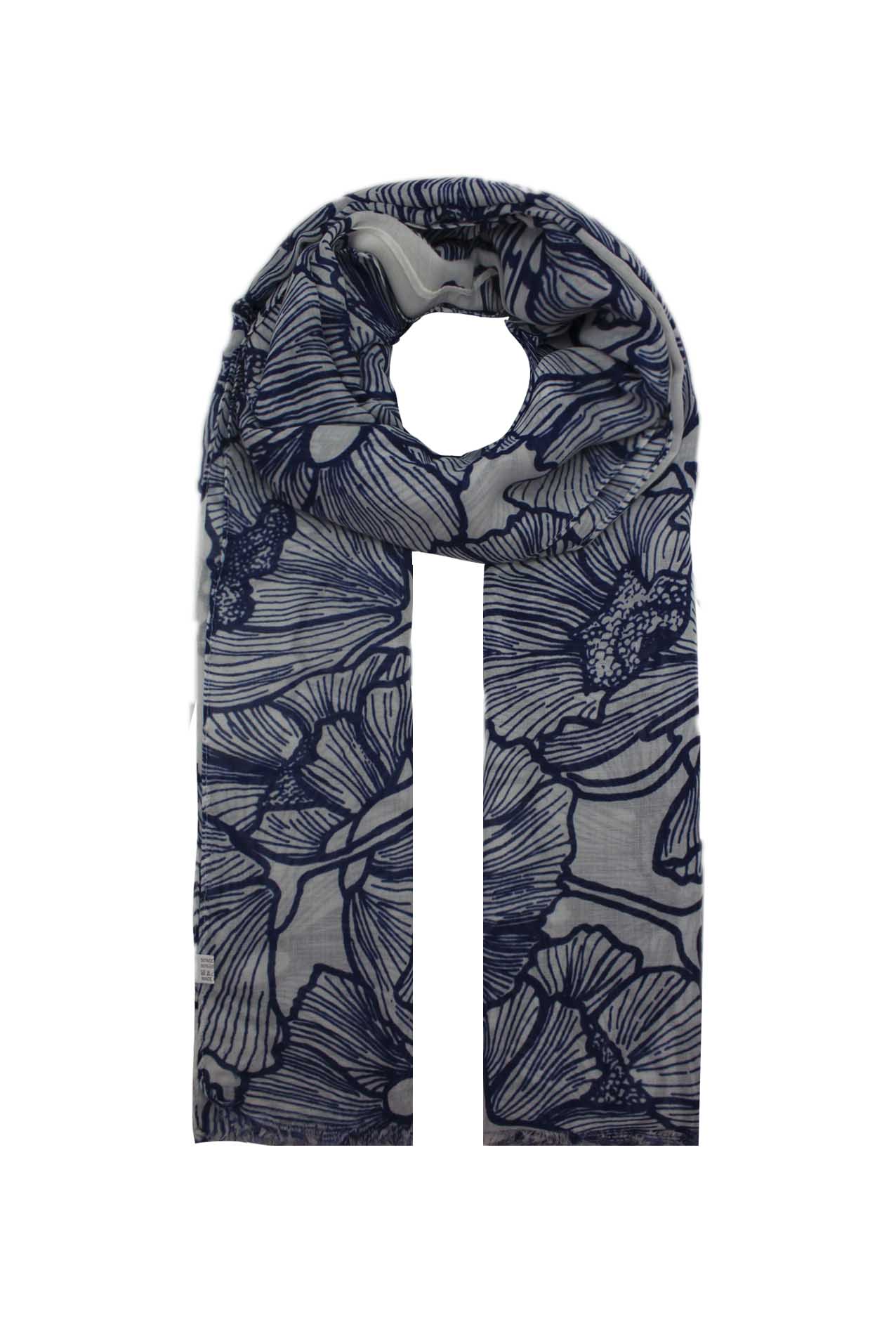 AB1890-27 Viscose Blend Large Floral Design Scarf