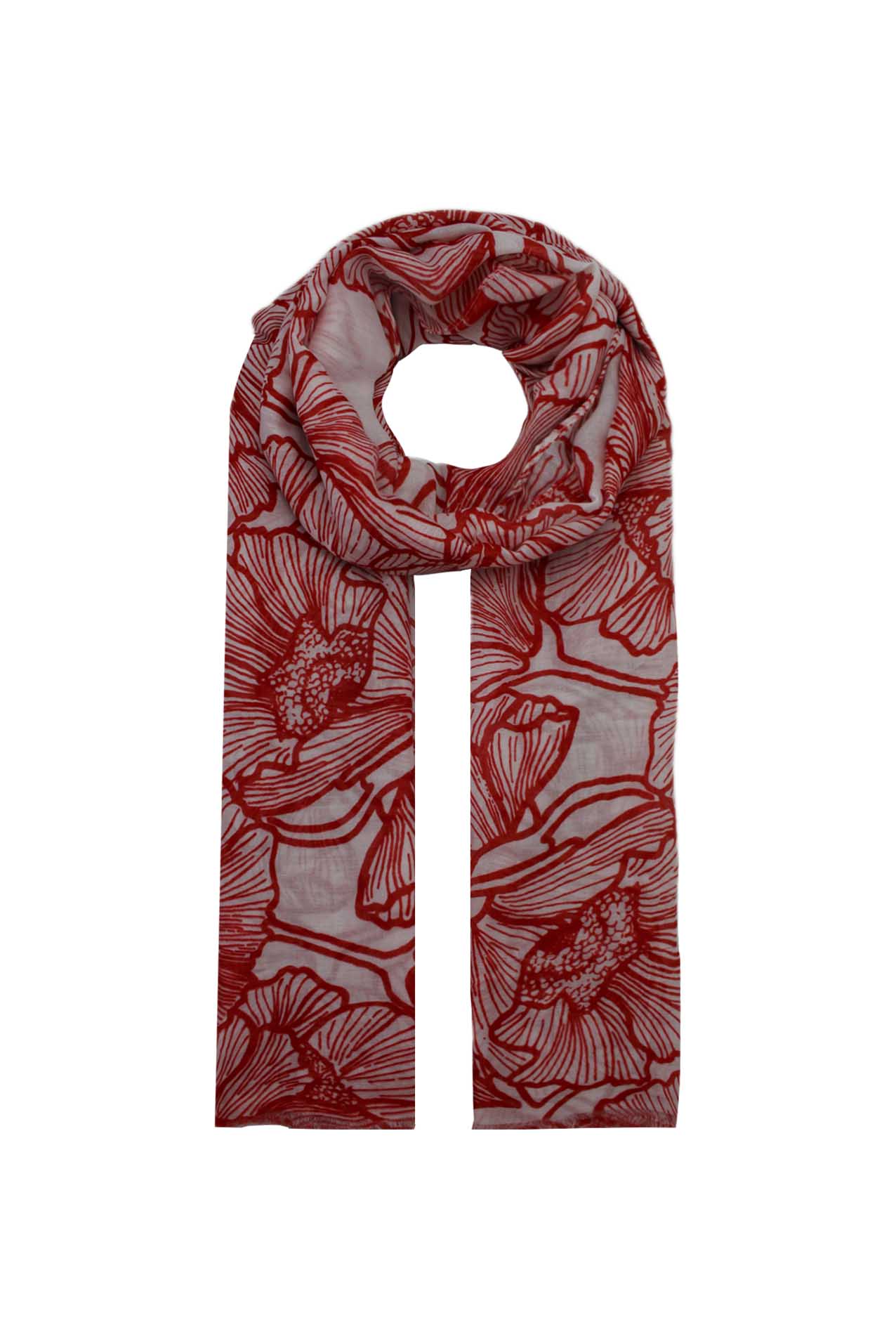 AB1890-27 Viscose Blend Large Floral Design Scarf