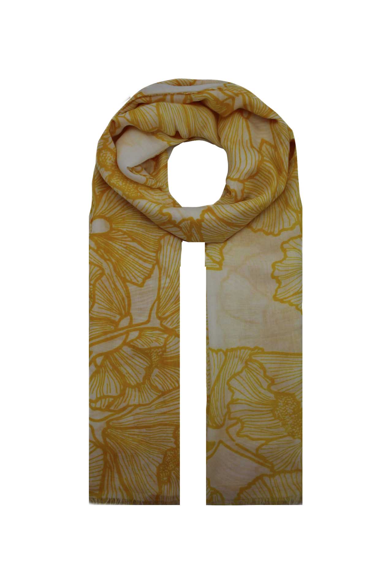 AB1890-27 Viscose Blend Large Floral Design Scarf