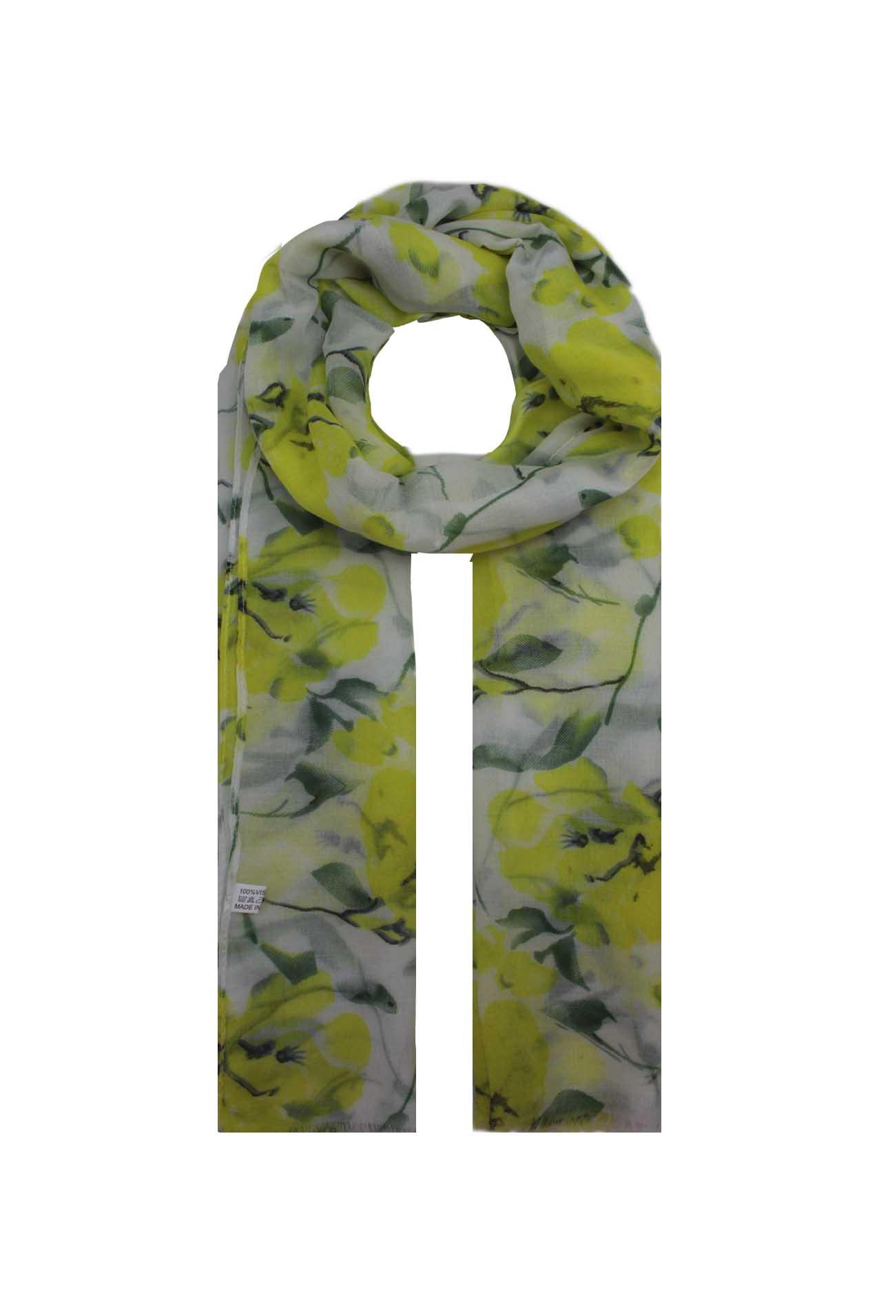 AB1890-39 Floral Design Viscose Scarf